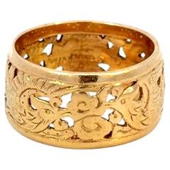 Ming's Hawaii Double Phoenix Band Ring 14k Yellow Gold