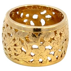Ming's Hawaii Four Seasons Band Ring 14k Yellow Gold
