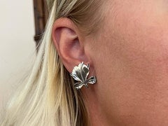 Mings Hawaii Ginger Flower Earrings in Sterling Silver