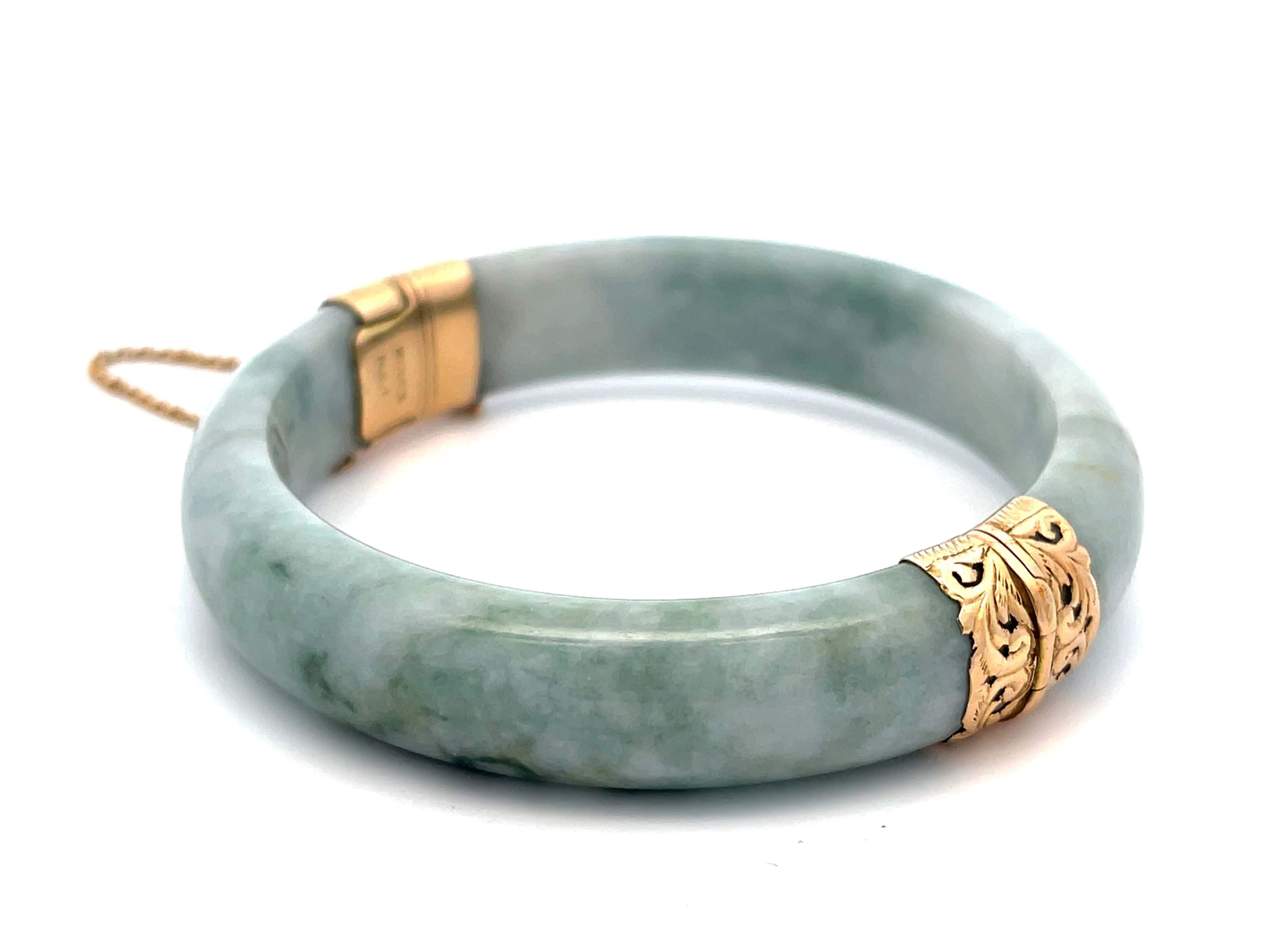 jade hinged bangle bracelet