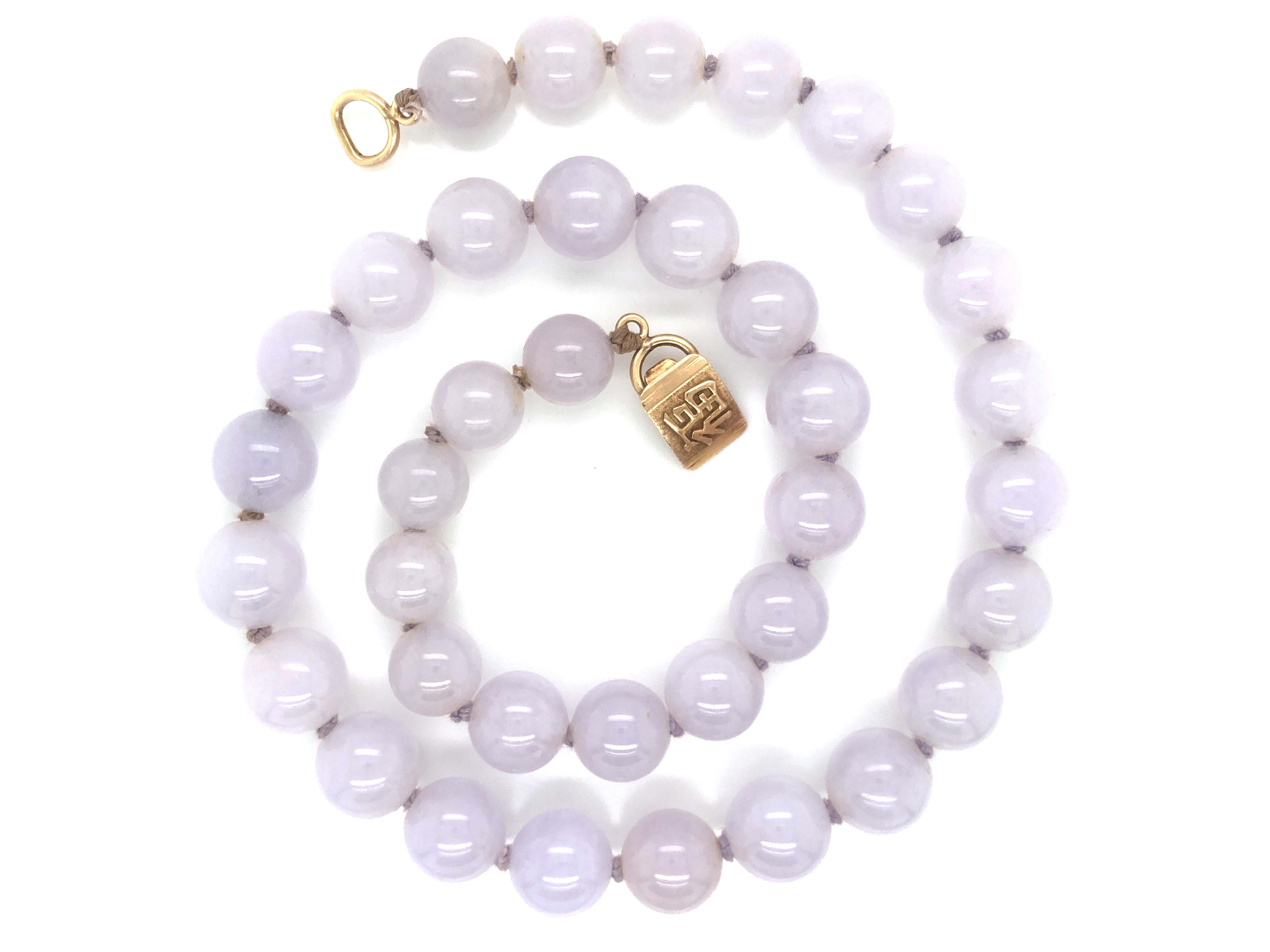 Women's Ming's Hawaii Lavender Jade Bead Necklace