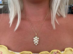 Mings Hawaii Pearl and Leaf Pendant in 14k Yellow Gold with Chain