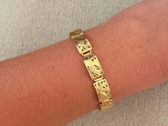 Ming's Hawaii Phoenix Sectional Rectangle Bracelet 14K Yellow Gold