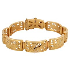 Ming's Hawaii Phoenix Sectional Rectangle Bracelet 14K Yellow Gold