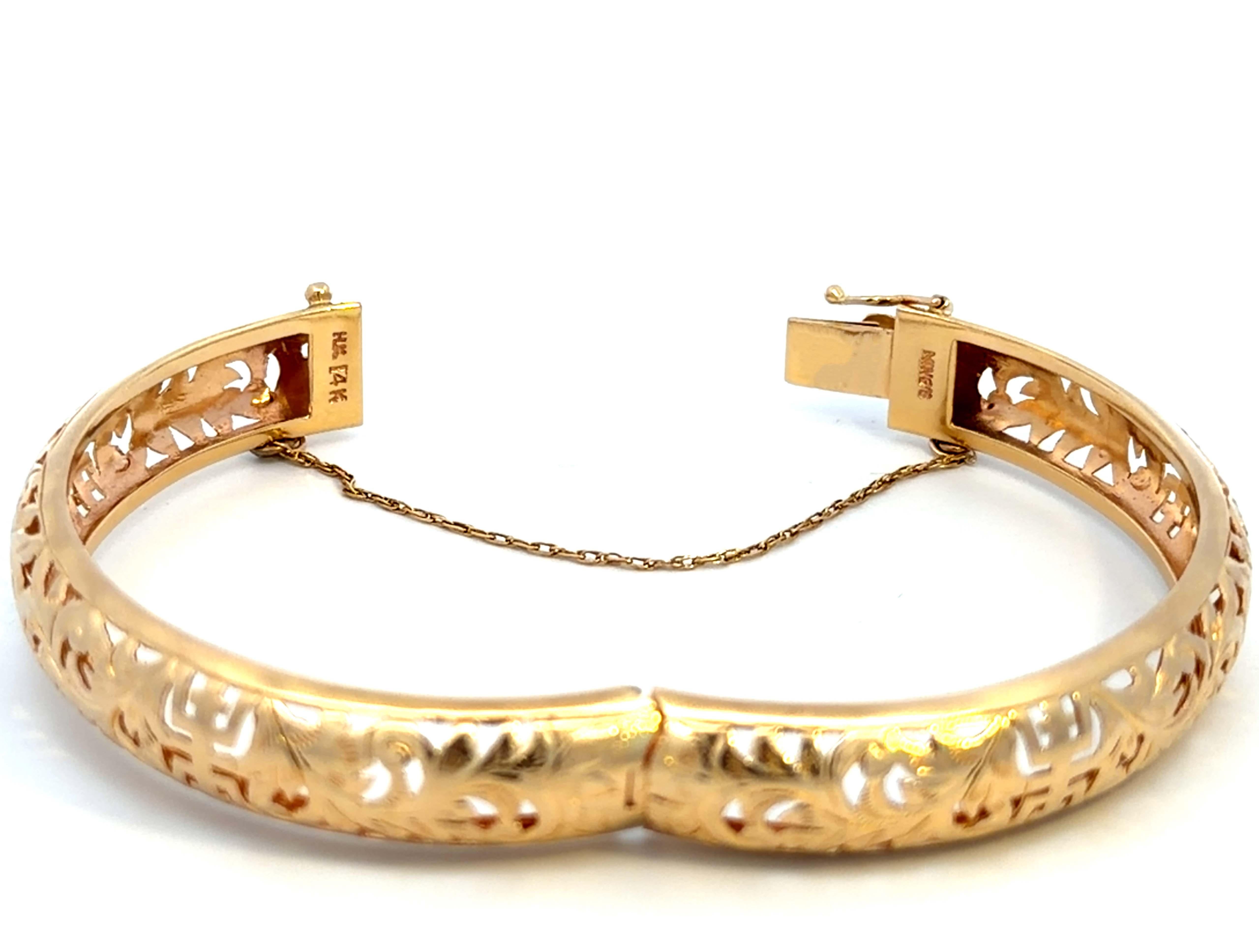 Ming Ming Hawaii Bangle con cerniera in oro 14K Yellow Gold 7