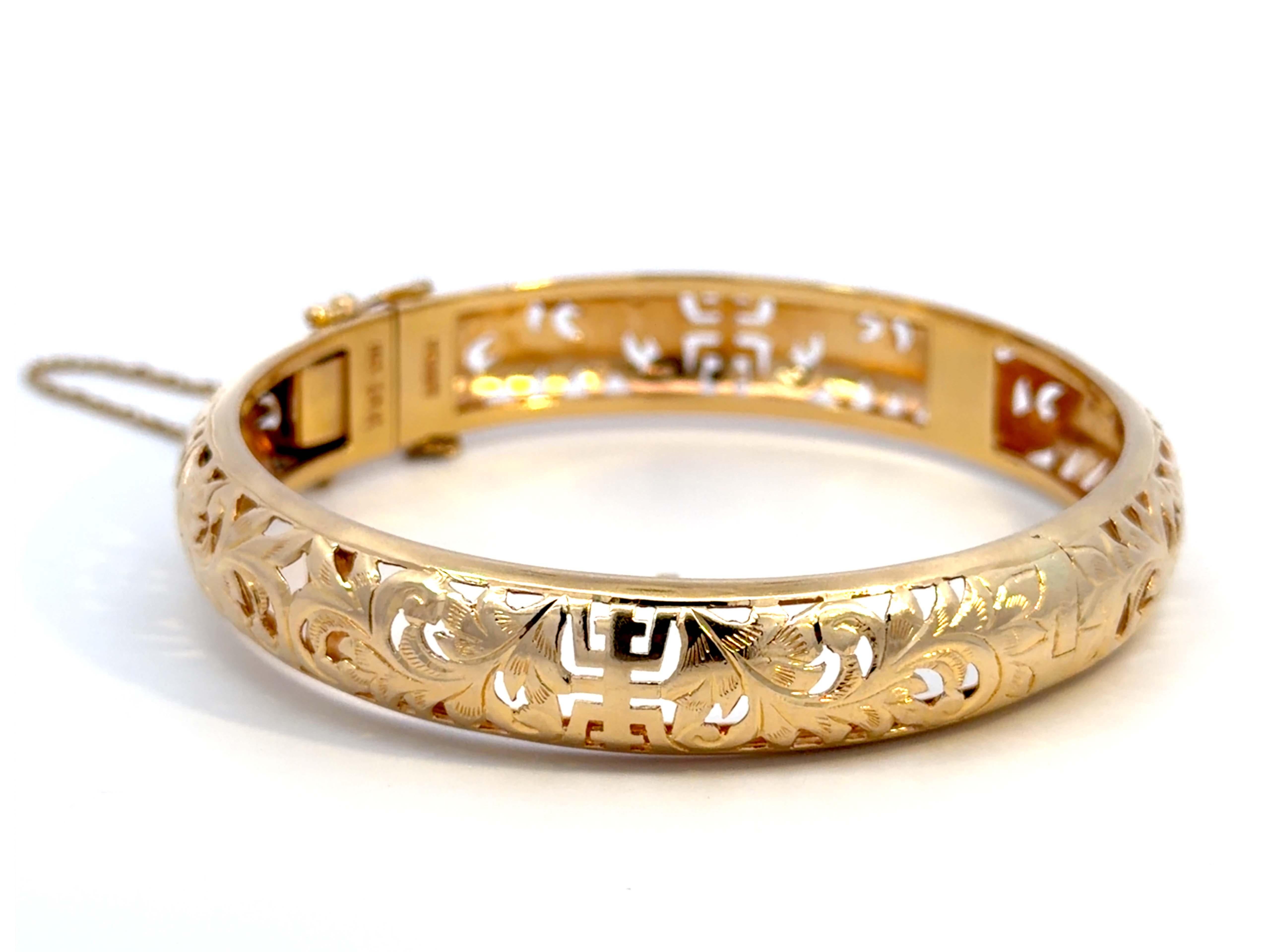 Ming Ming Hawaii Bangle con cerniera in oro 14K Yellow Gold 7