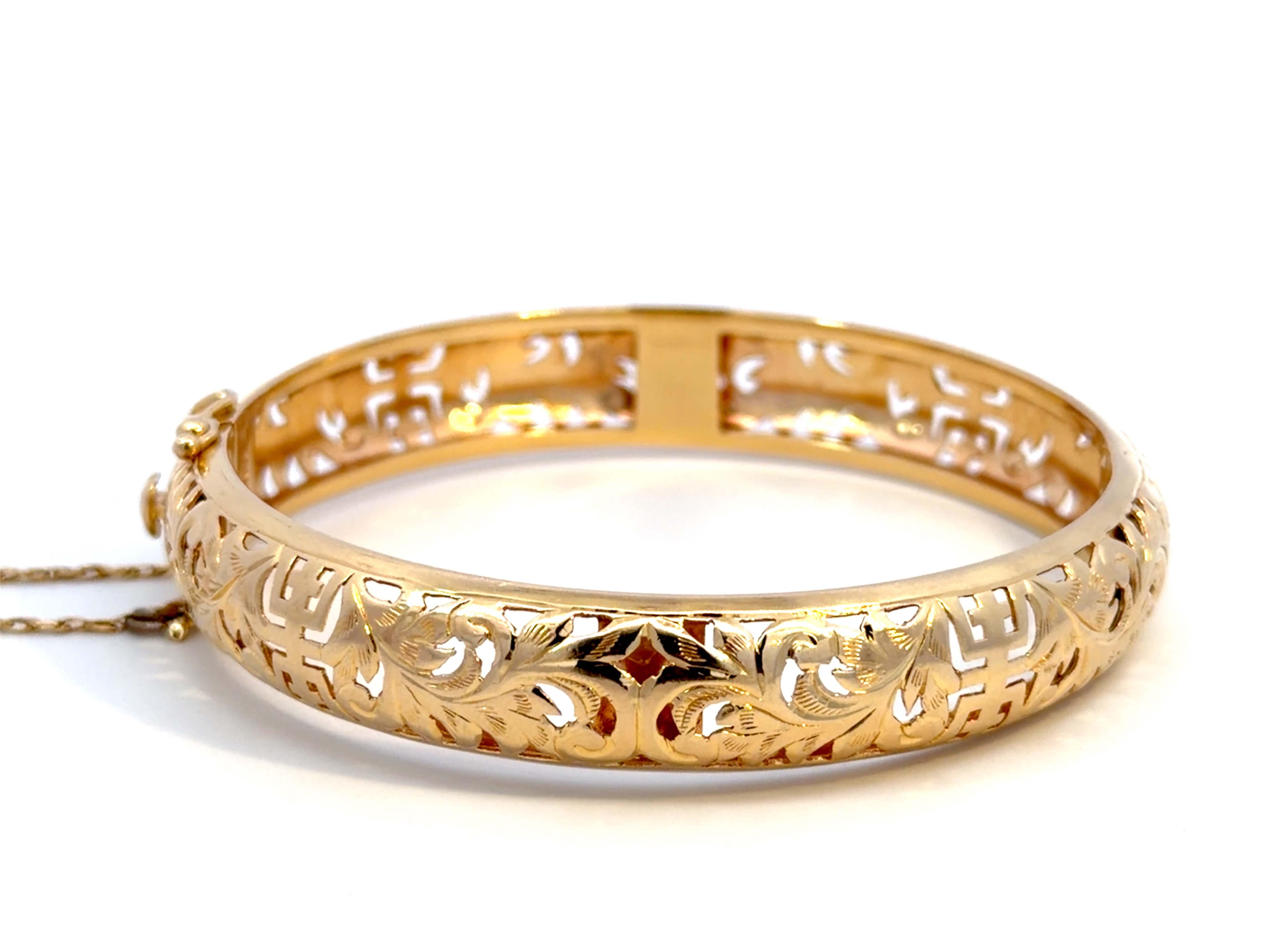Ming Ming Hawaii Bangle con cerniera in oro 14K Yellow Gold 7
