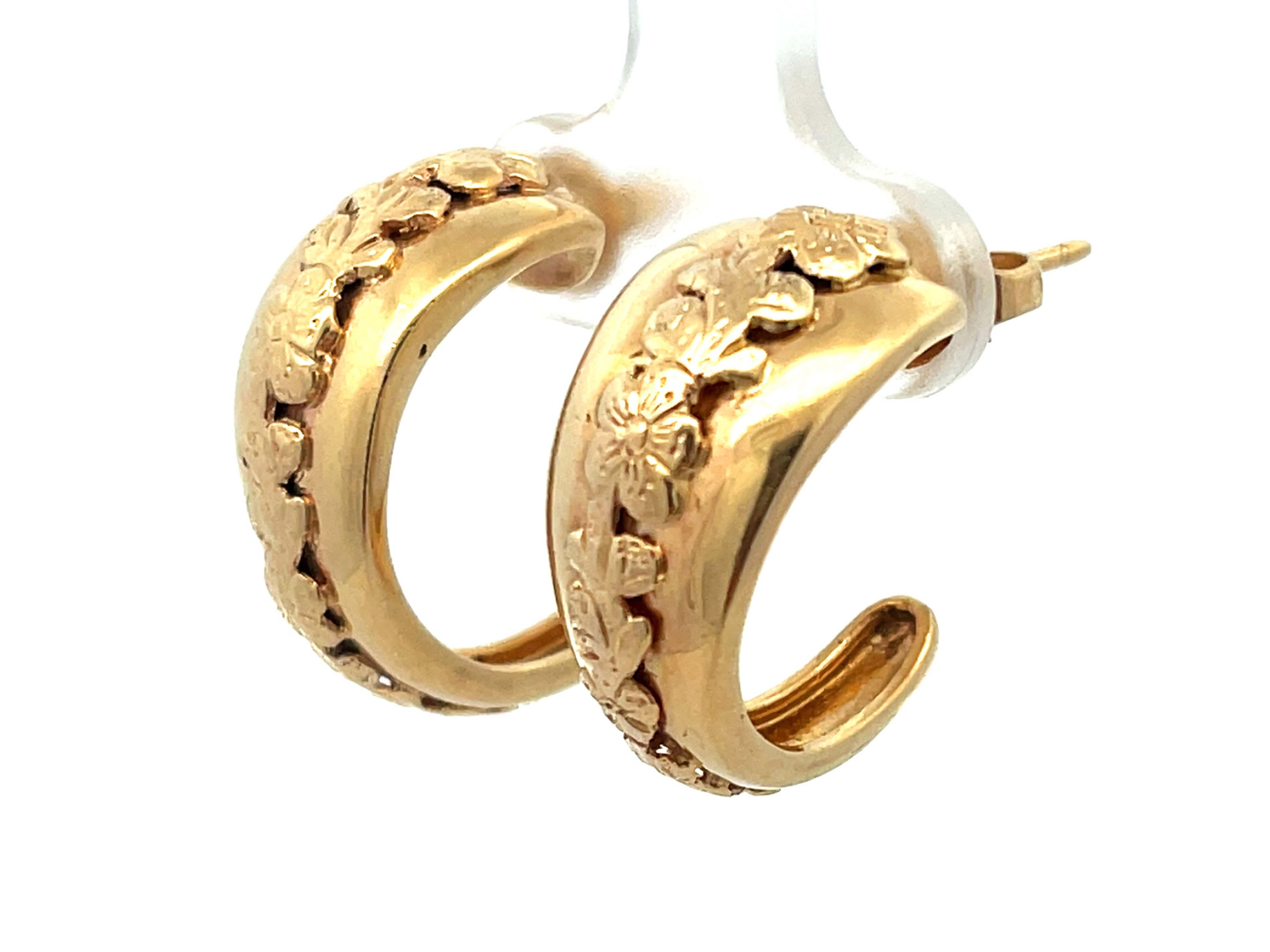half hoop earrings gold