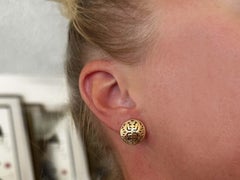 Ming's Hawaii Round Longevity Clip on Earrings 14k Yellow Gold