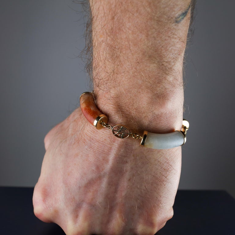 Jade Link Bracelet Early Ming's Hawaii For Sale at 1stDibs