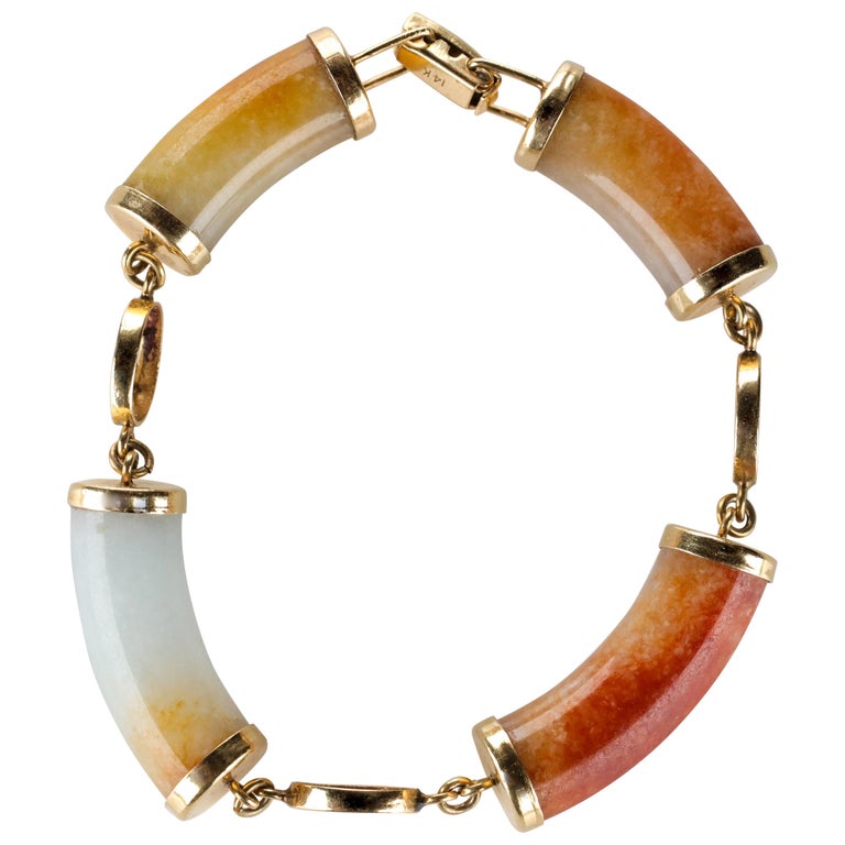 Jade Link Bracelet Early Ming's Hawaii For Sale at 1stDibs