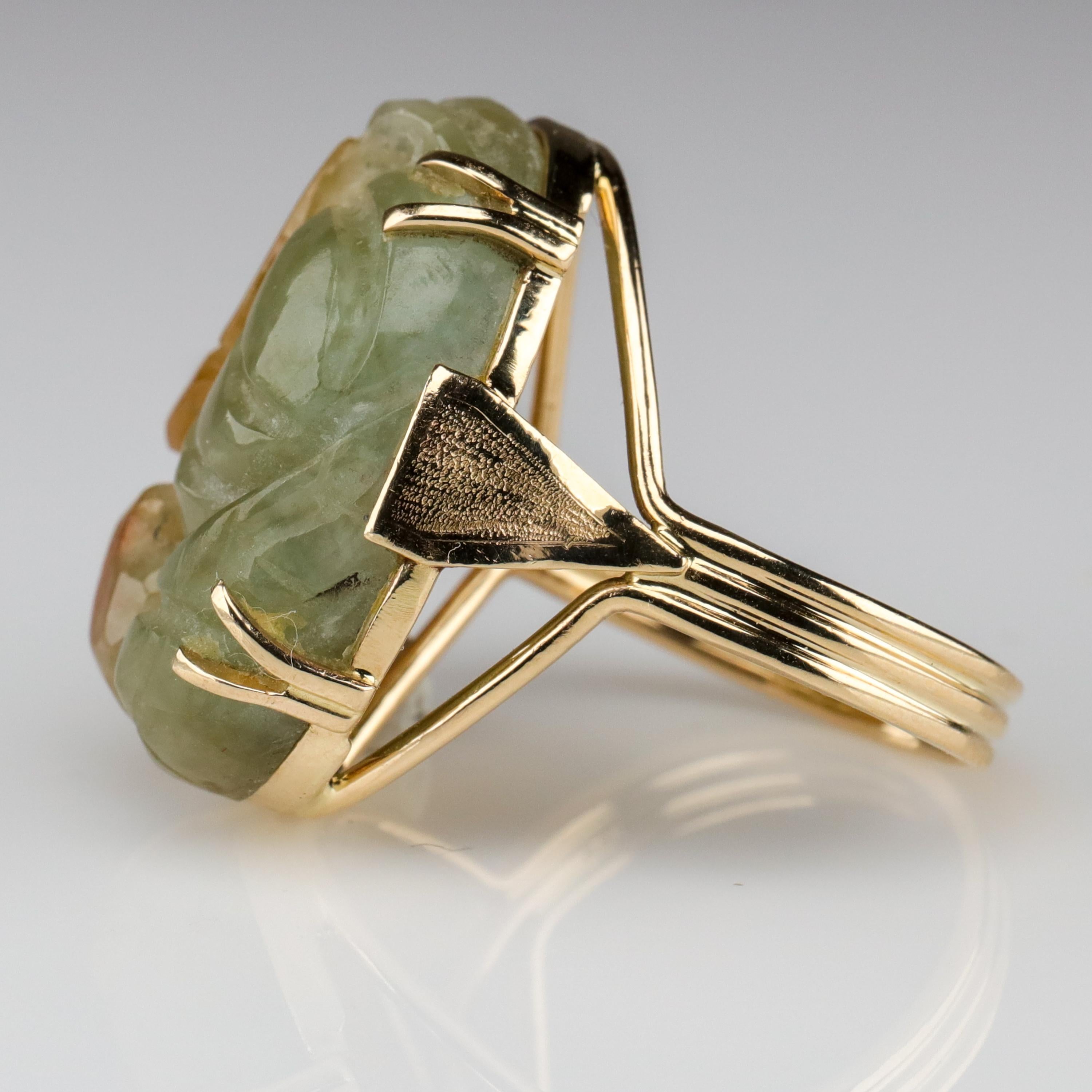 Modern Ming's Jade Ring from Midcentury