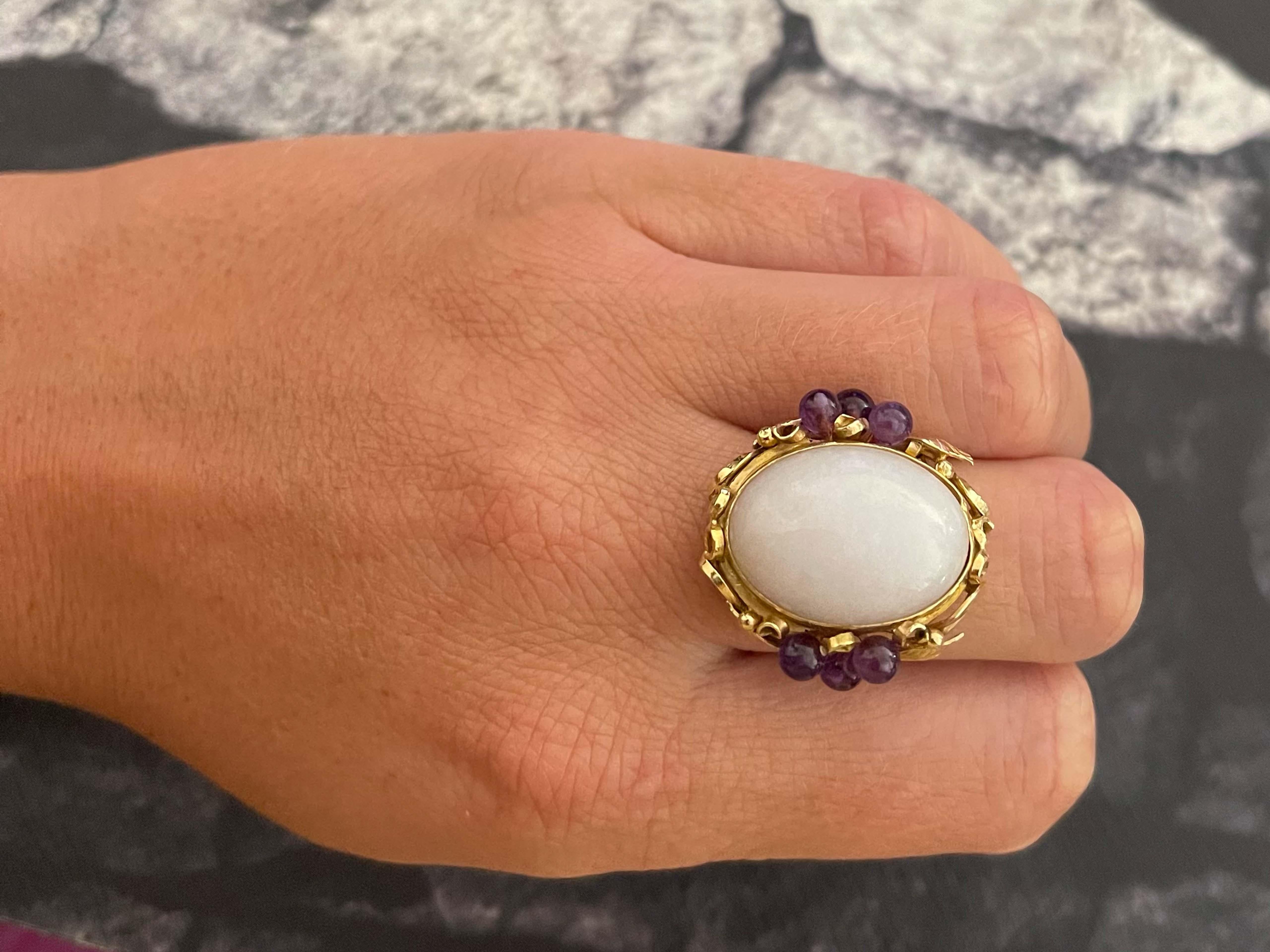 Selling just the ring in this listing, however the pictured set with earrings and necklace is also available. Please message us if interested in the set.
​
​Ring Specifications:

Designer: Ming's

Metal: 14k Yellow Gold

Total Weight: 11.8