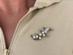 Mings Pearl Branch Brooch in Sterling Silver