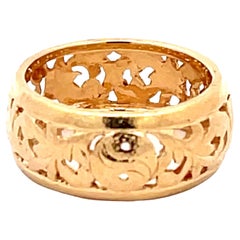 Anillo Mings Yin y Yang Recortado en Oro Amarillo de 14k