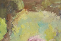 Mingyan Li Floral Original Oil On Canvas "Lotus With Bird" (Lotus avec oiseau)
