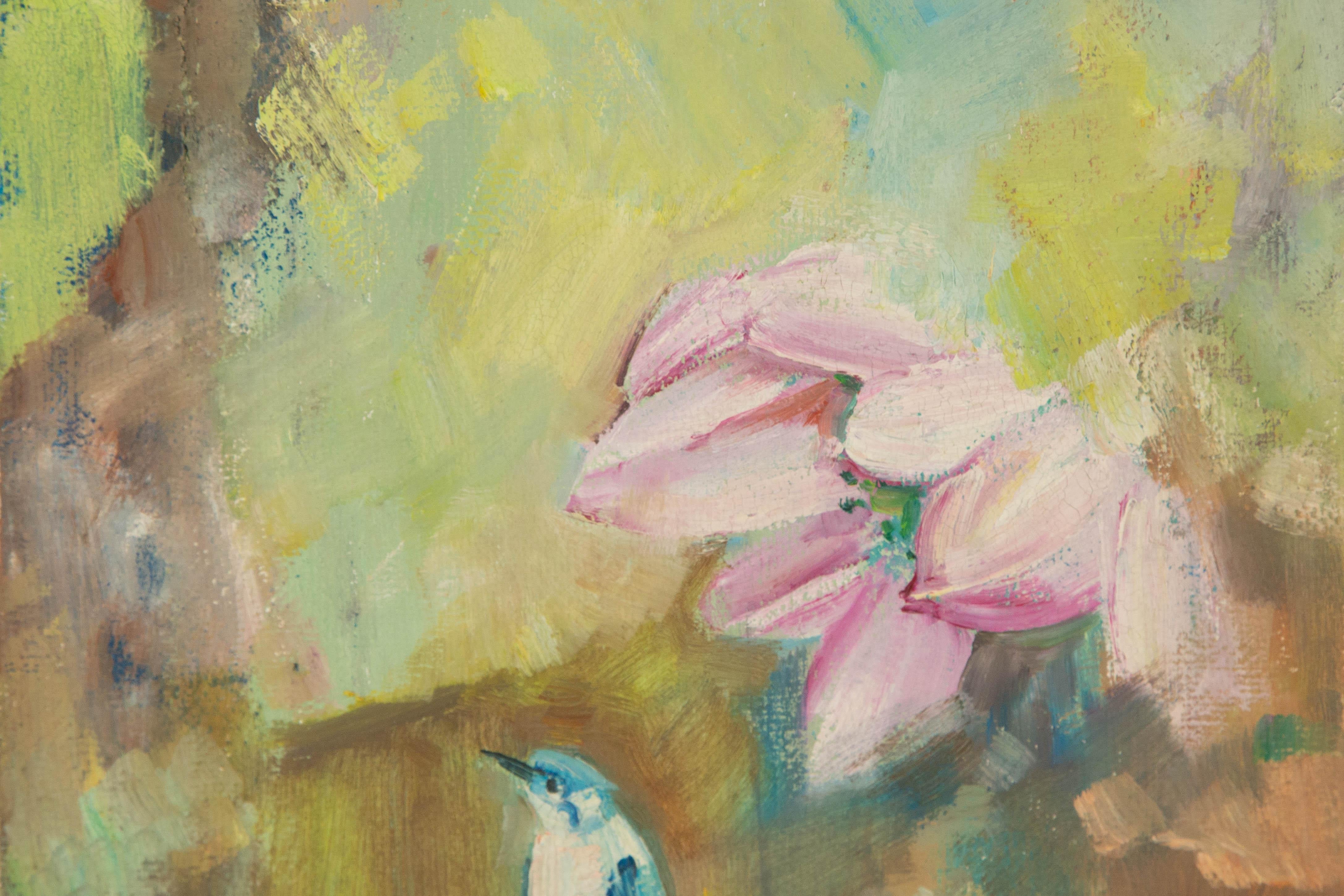 Mingyan Li Floral Original Öl auf Leinwand 