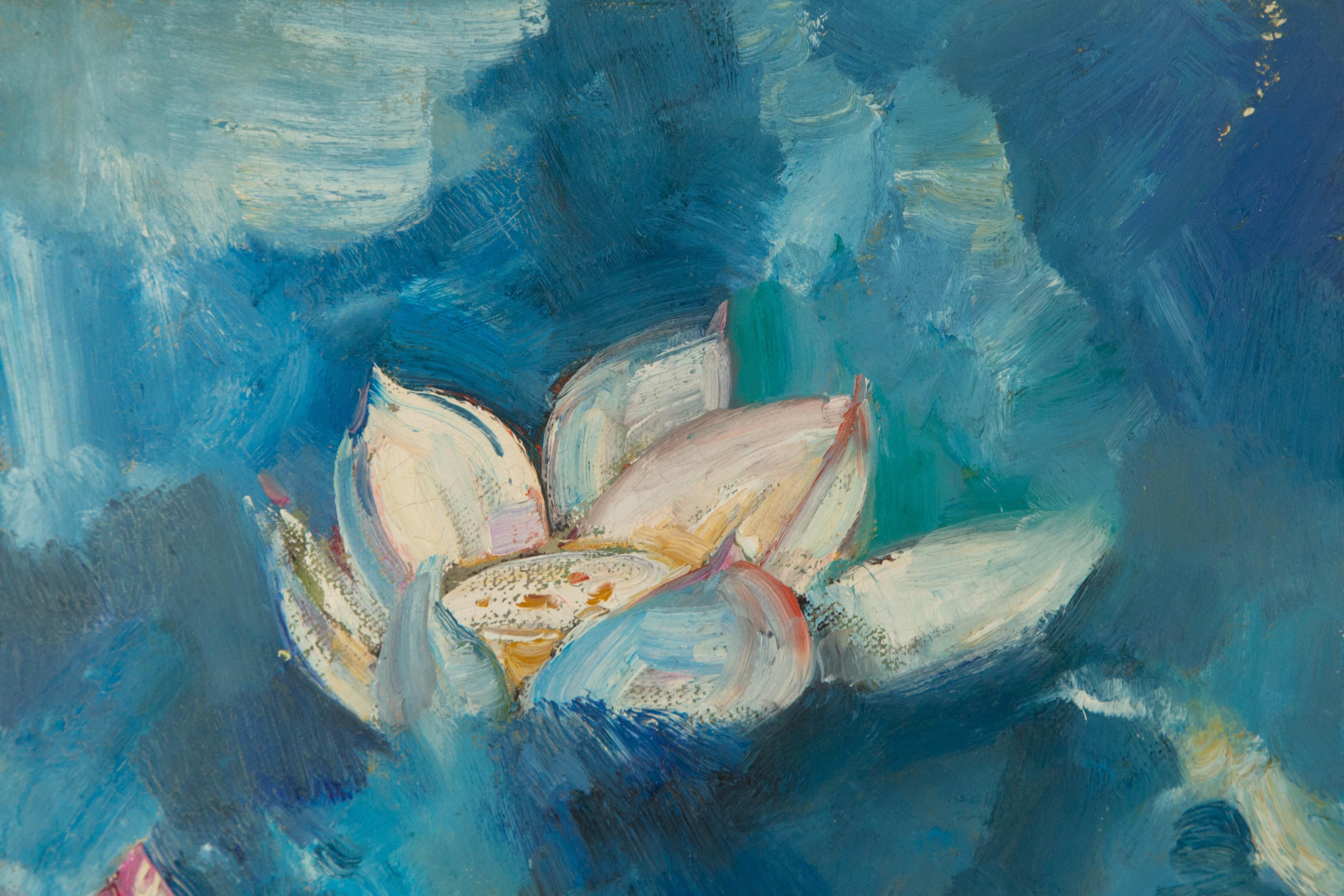 Mingyan Li Floral Original Öl auf Leinwand 