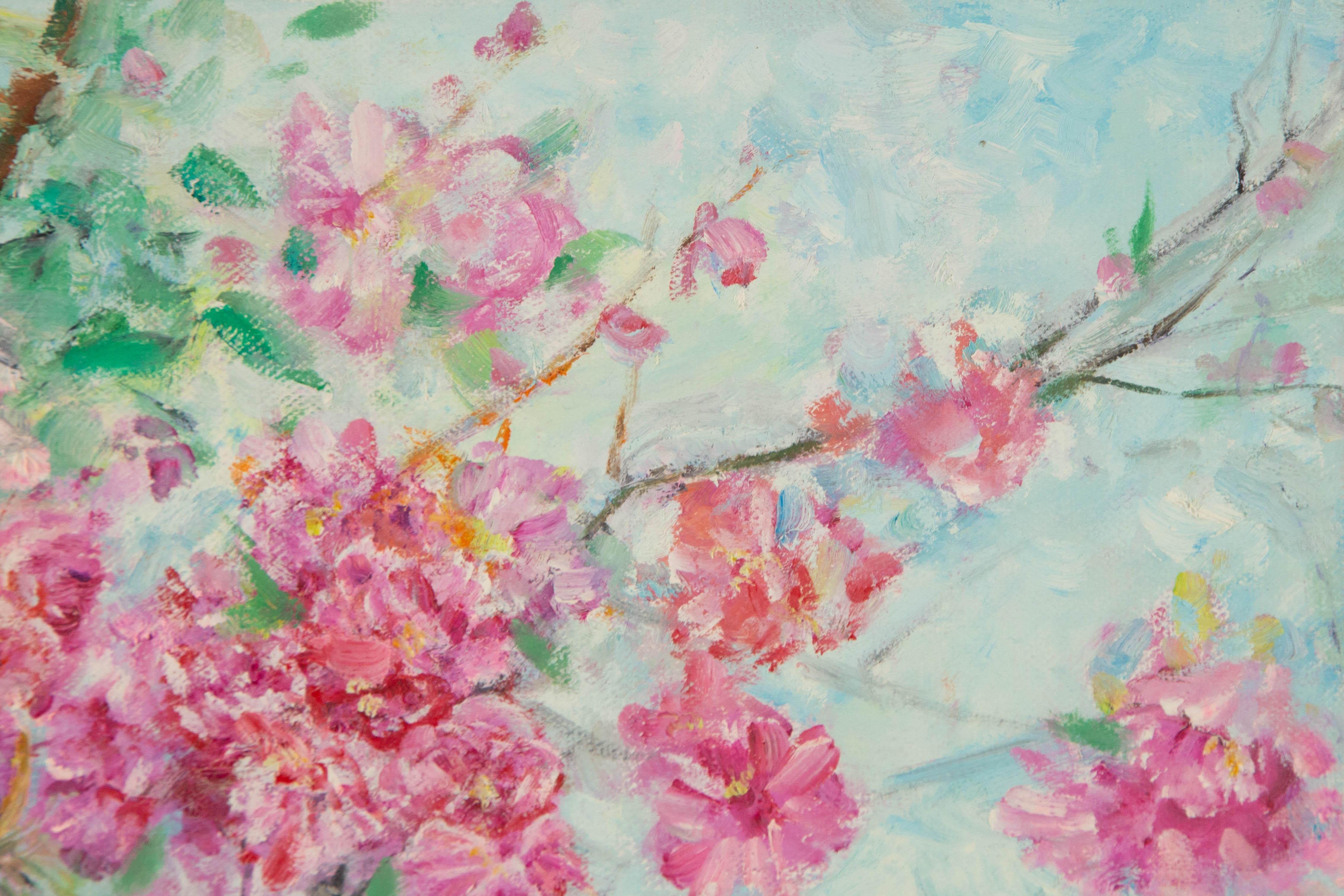 Mingyan Li Floral Original Öl auf Leinwand 