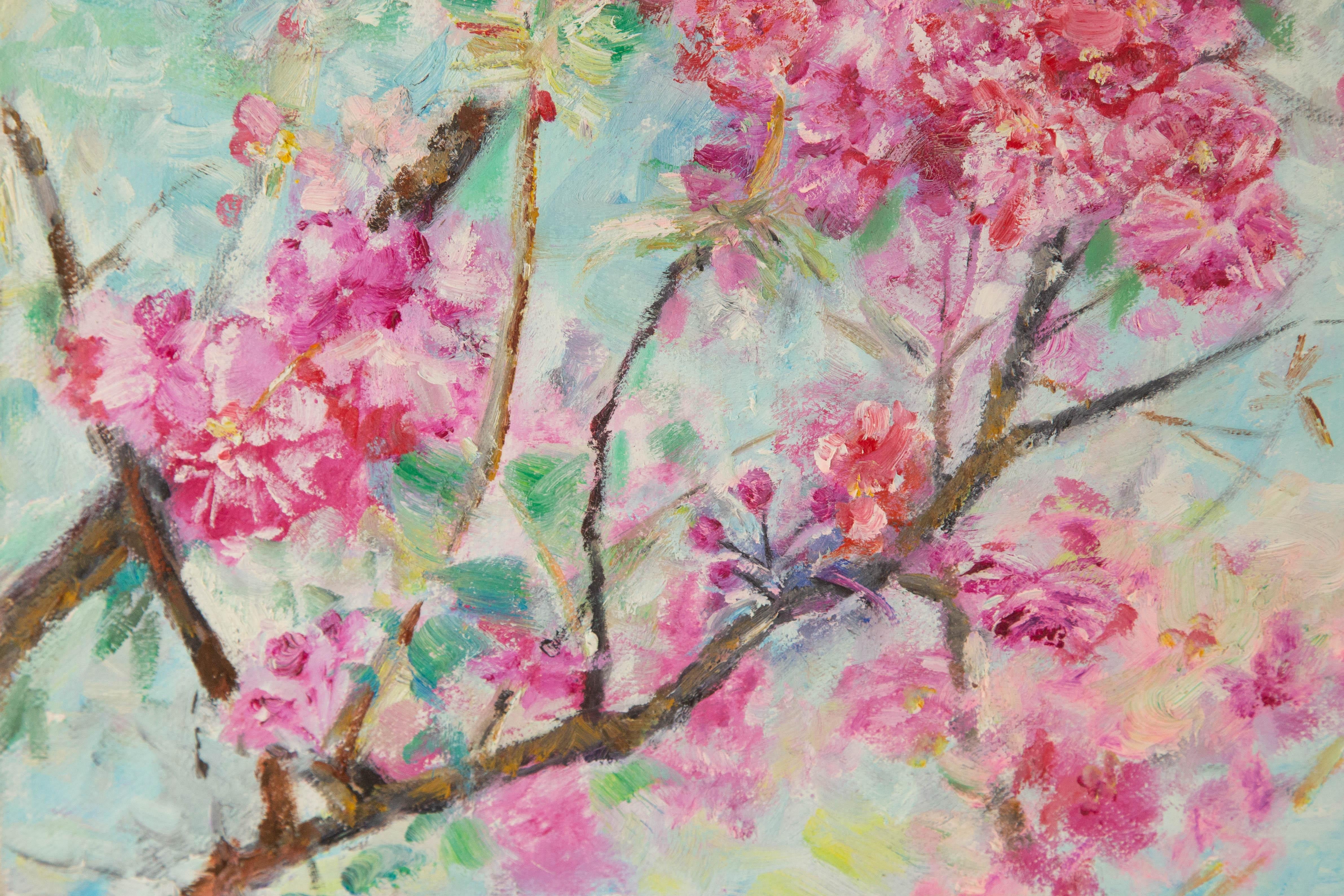 Mingyan Li Floral Original Öl auf Leinwand 