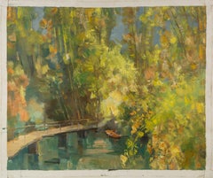 Mingyan Li Paisaje Original Óleo Sobre Lienzo "En el país de las maravillas"