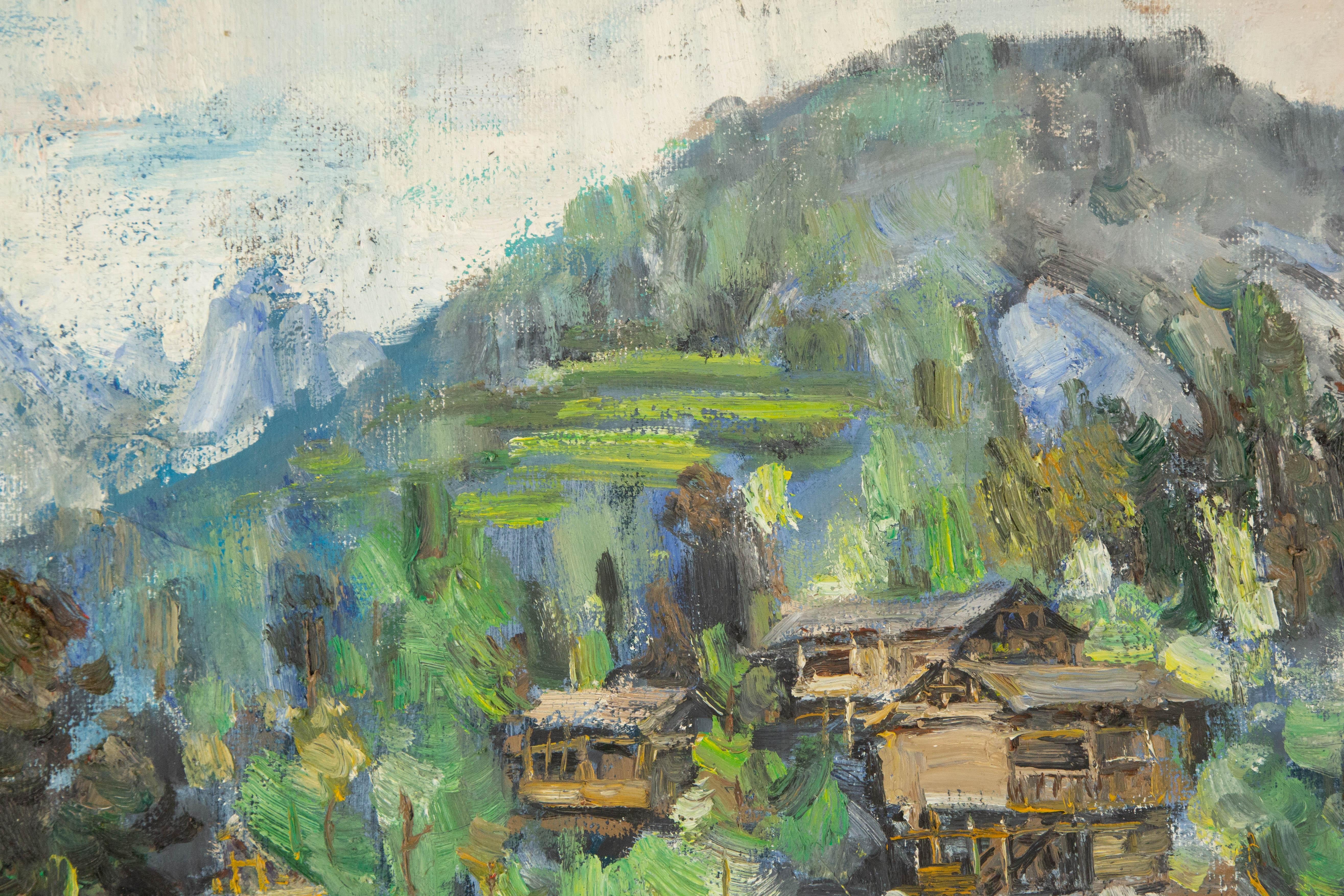 MingYan Li Paisaje Óleo Original Sobre Lienzo 