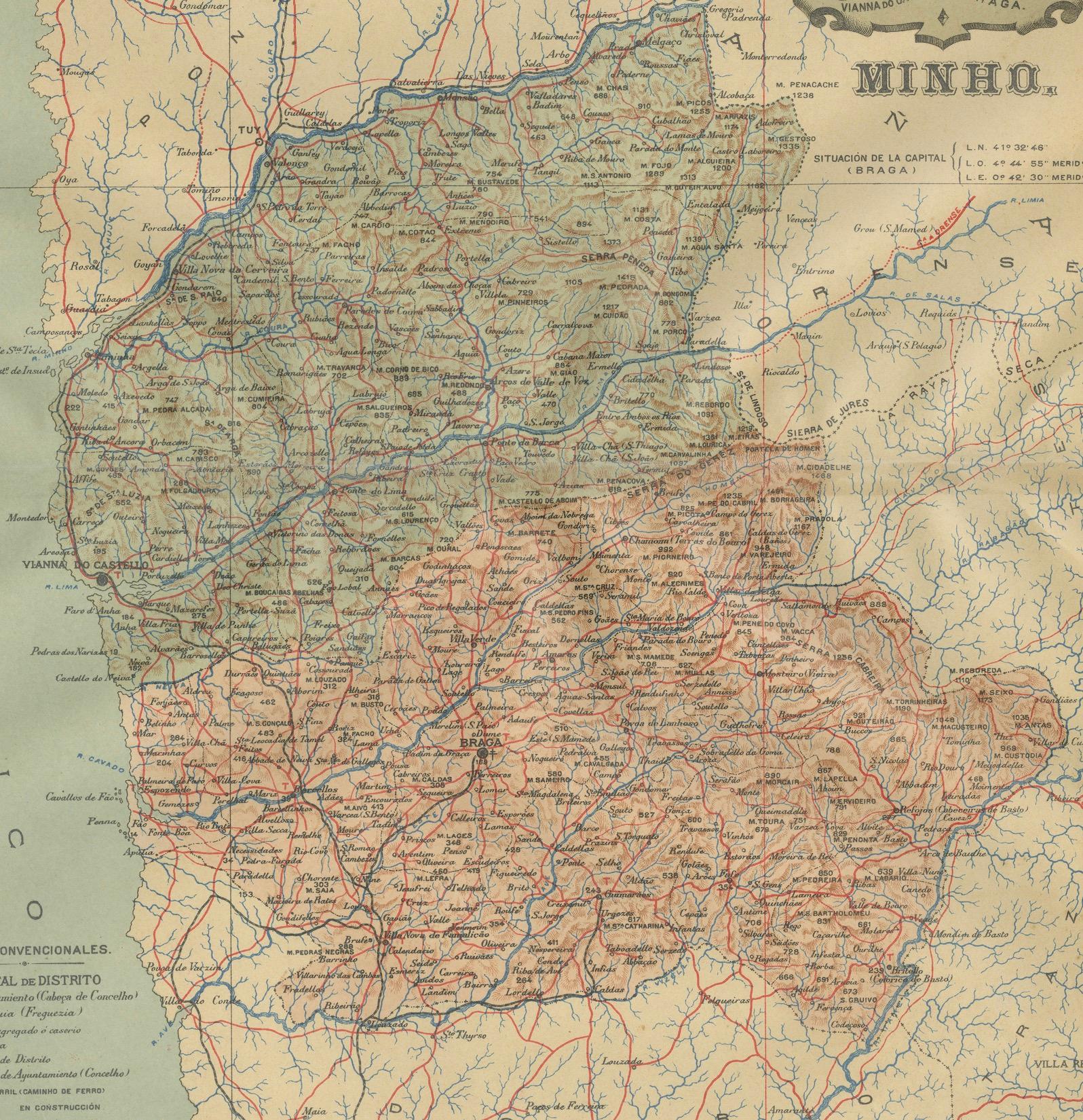 Minho: Ein Erbe von üppigen Landschaften und lebendigen Traditionen in Portugal, 1903 (Papier) im Angebot