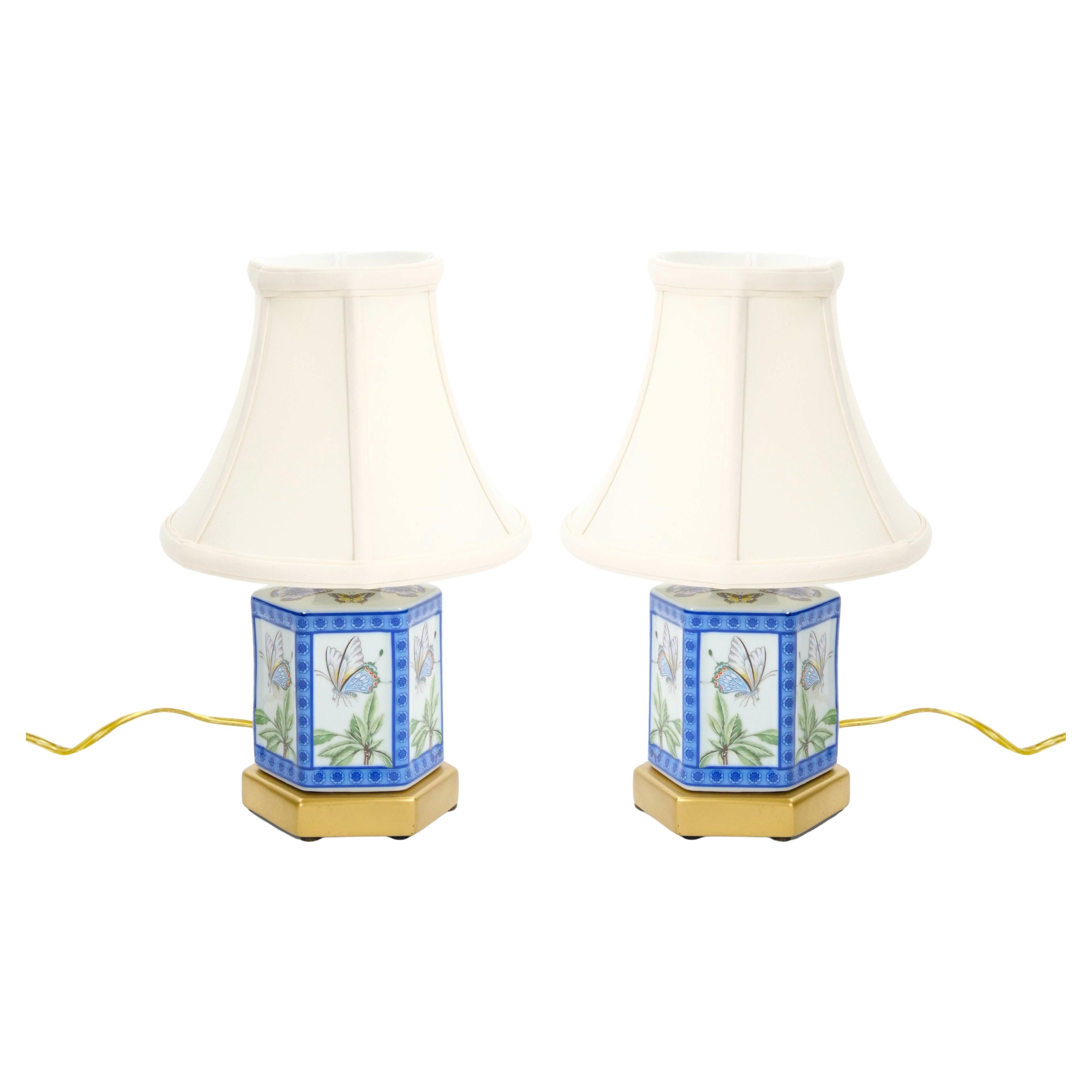 Mini 20e siècle avec base en bois doré bleu et vert en vente