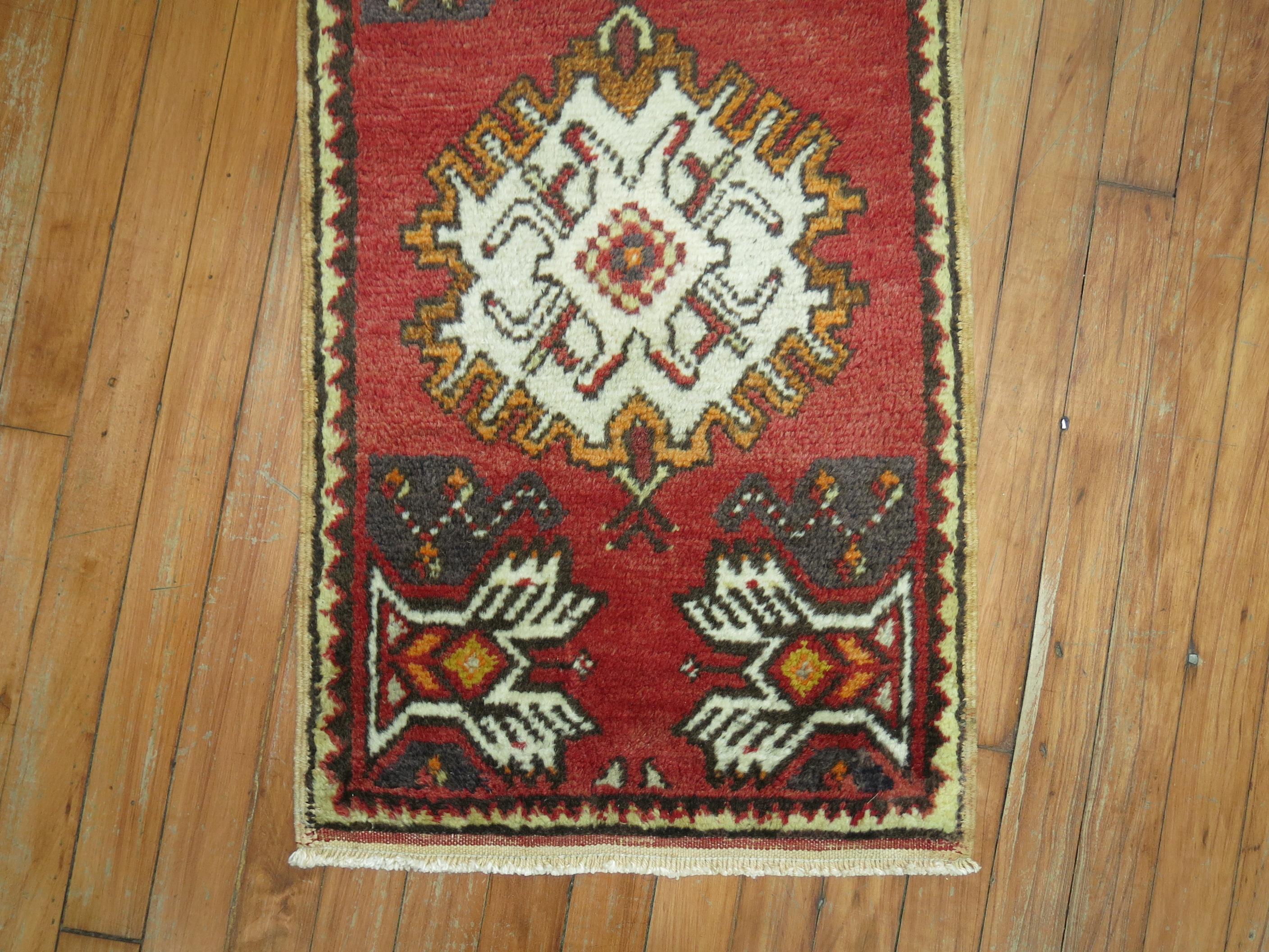 Antiker türkischer Mini-Teppich (Agra) im Angebot