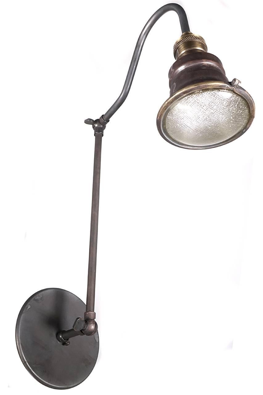Industrial Mini Articulated Wall Lights For Sale