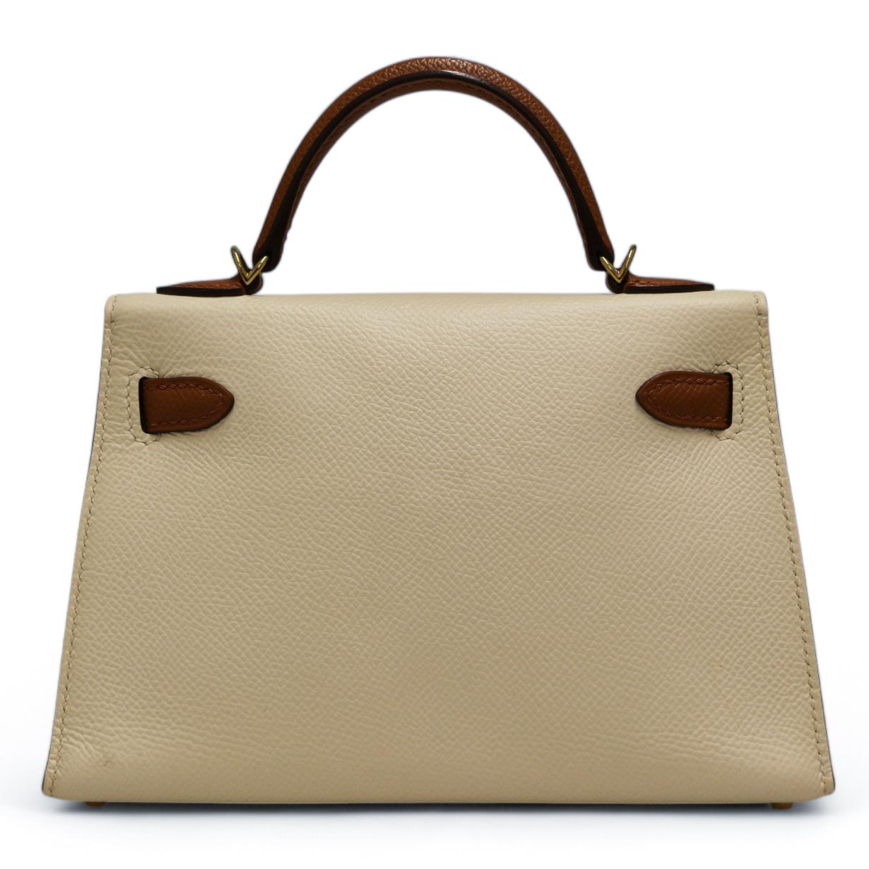 Mini bicolore Kelly horseshoe In Excellent Condition For Sale In Paris, FR