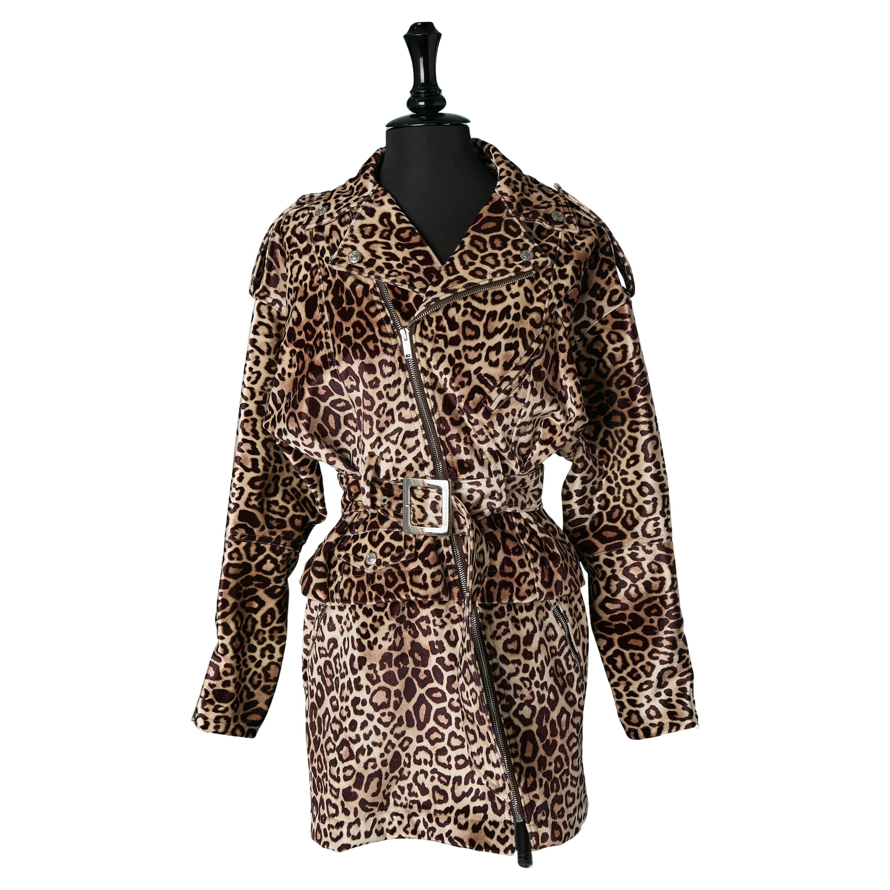 Mini biker dress with animal print ALEXANDRE VAUTHIER For Sale