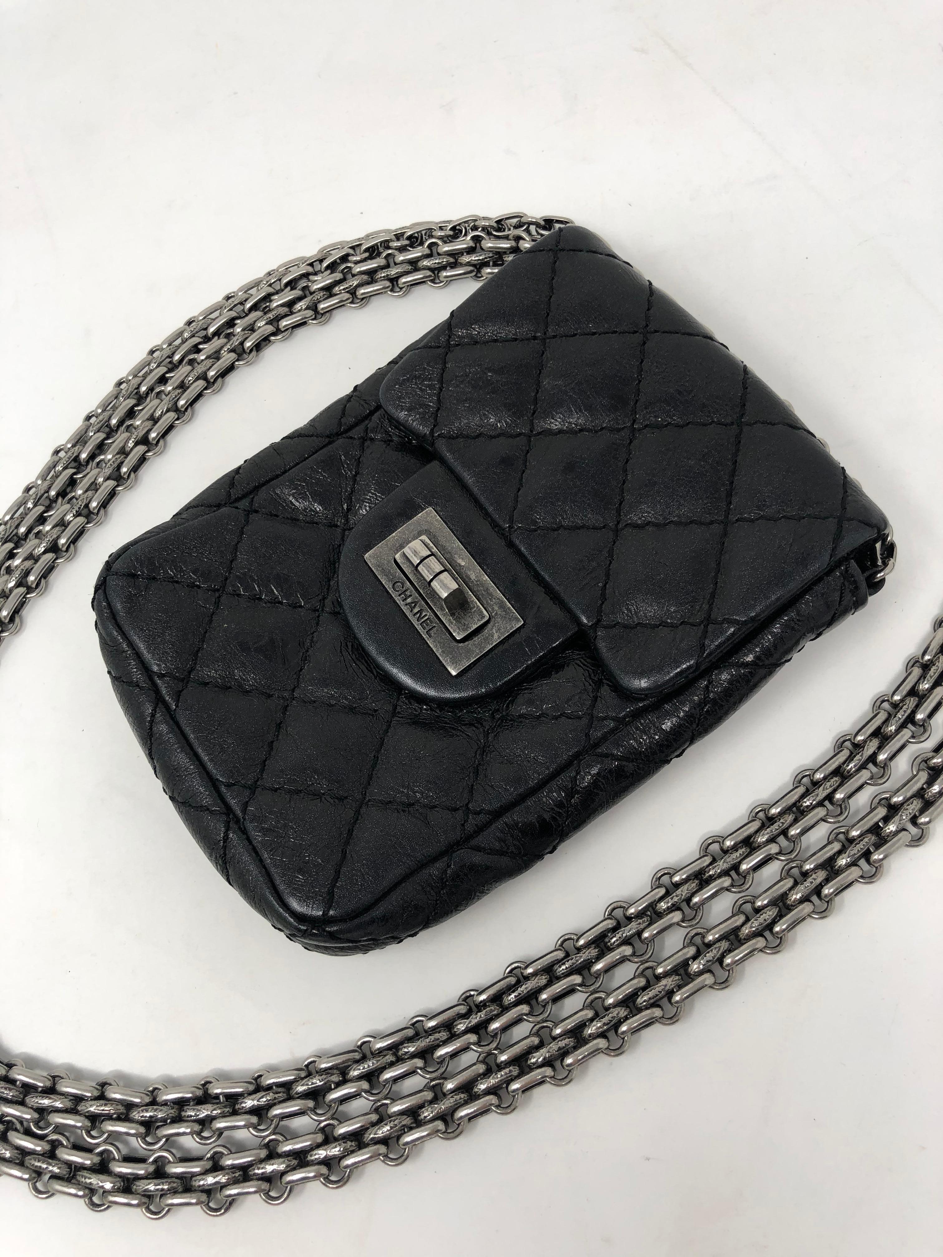 Mini Black Chanel Camera Crossbody Bag  In Excellent Condition In Athens, GA