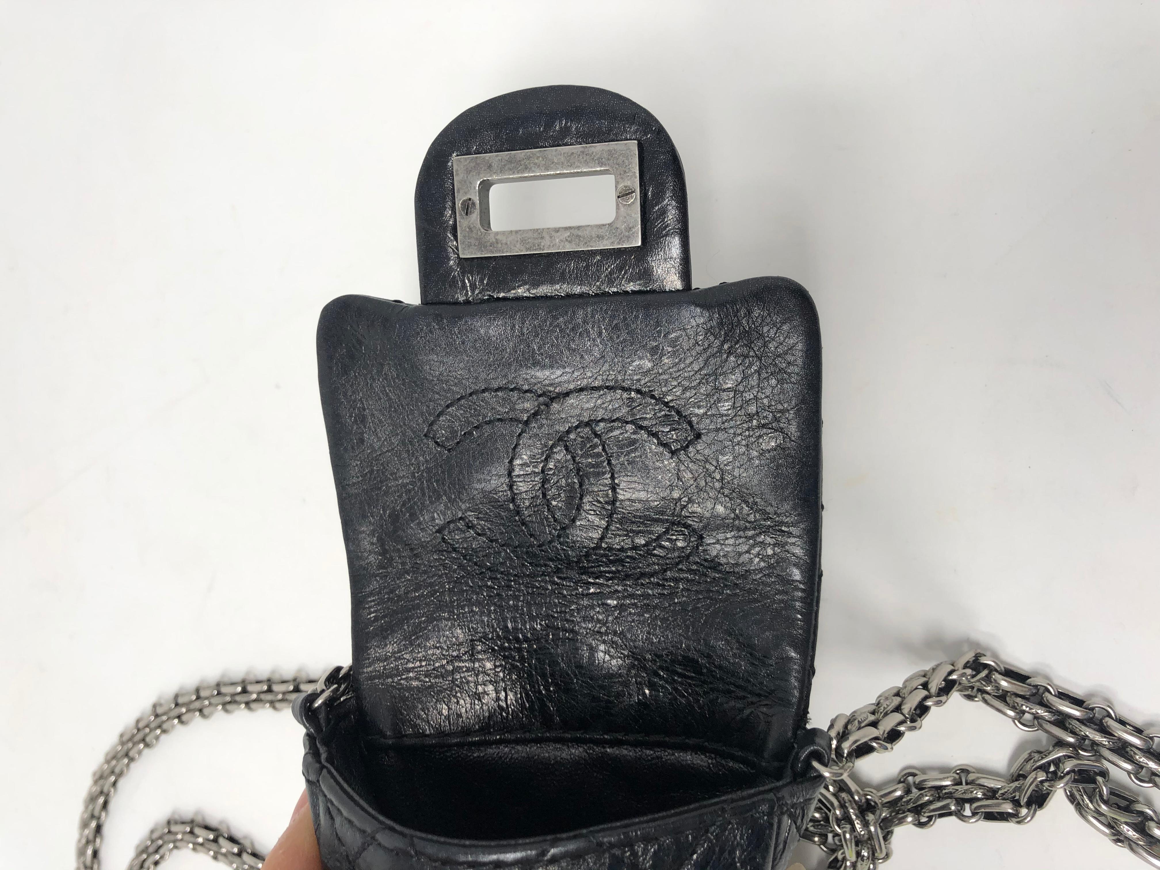 Mini Black Chanel Camera Crossbody Bag  4