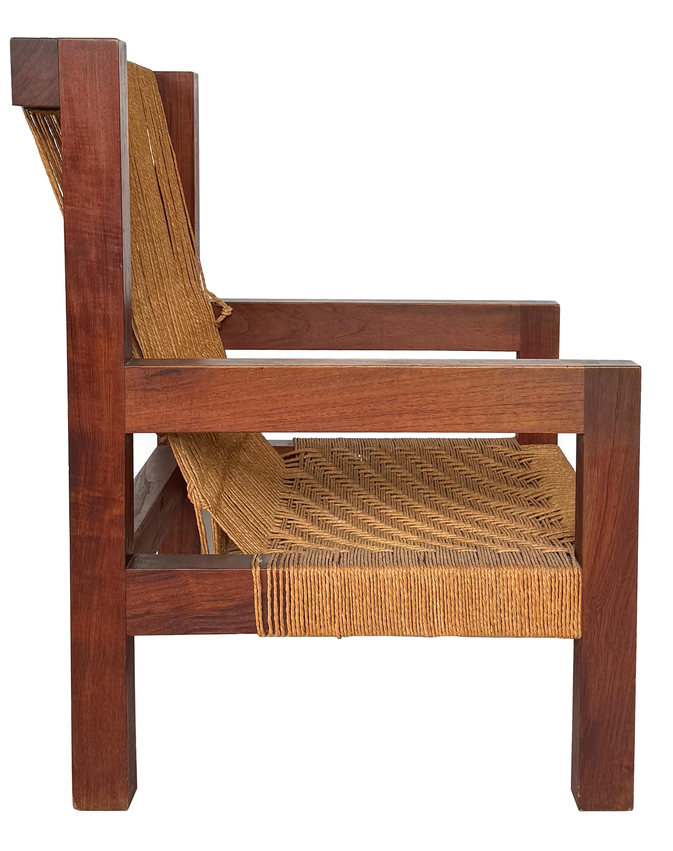Mid-Century Modern Mini Boga Lounge Chair for Taaru in Teak  For Sale