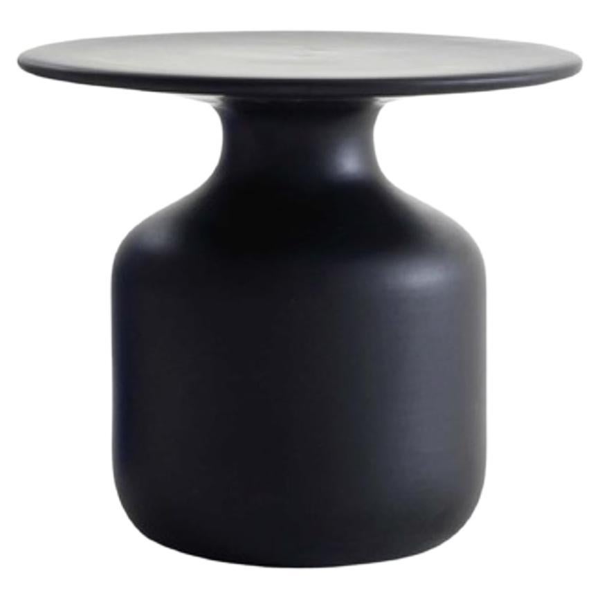 Mini Bottle Side Table in Black Ceramic by Barber Osgerby for Cappellini