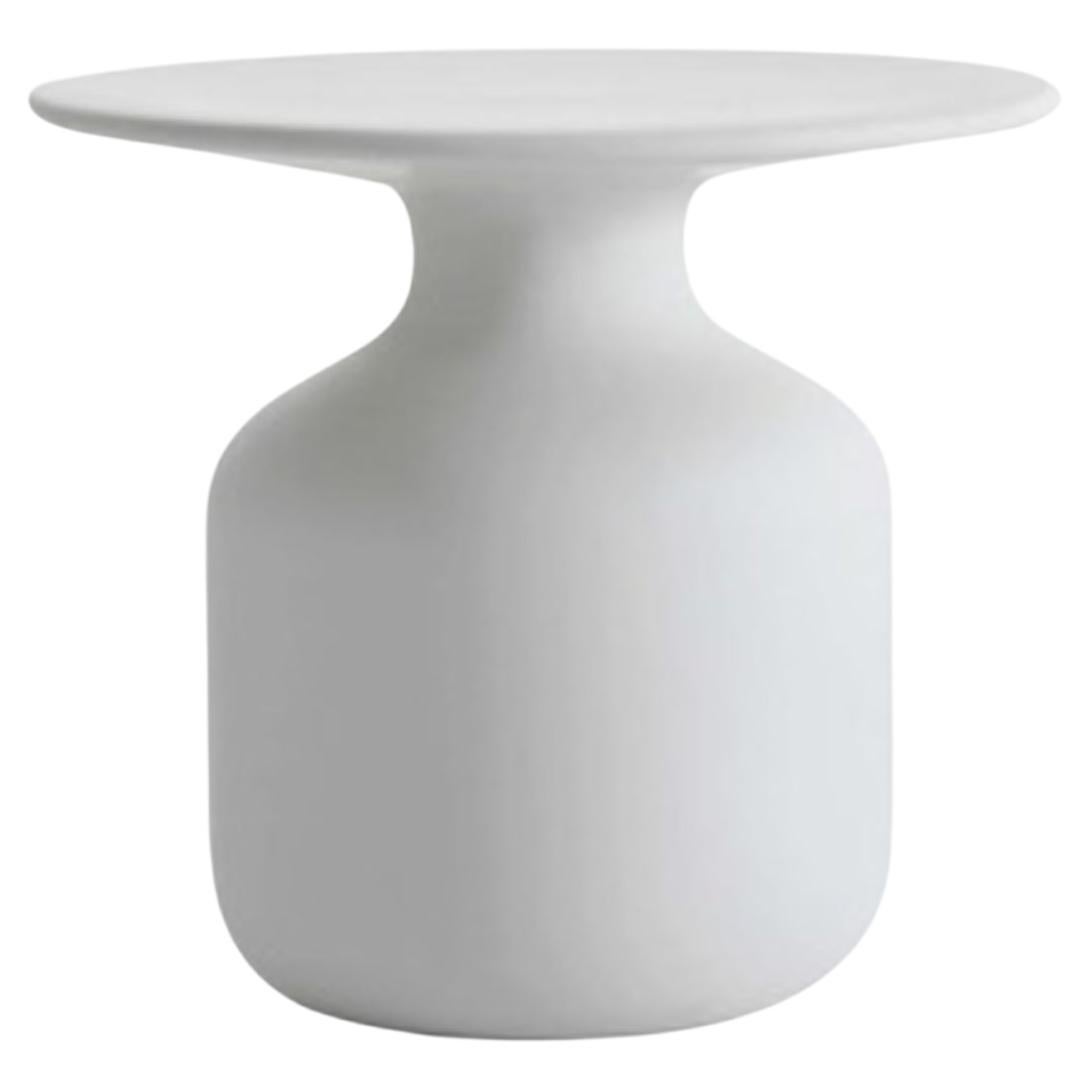Mini Bottle Side Table in White Ceramic by Barber Osgerby for Cappellini