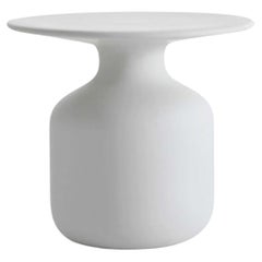 Mini Bottle Side Table in White Ceramic by Barber Osgerby for Cappellini