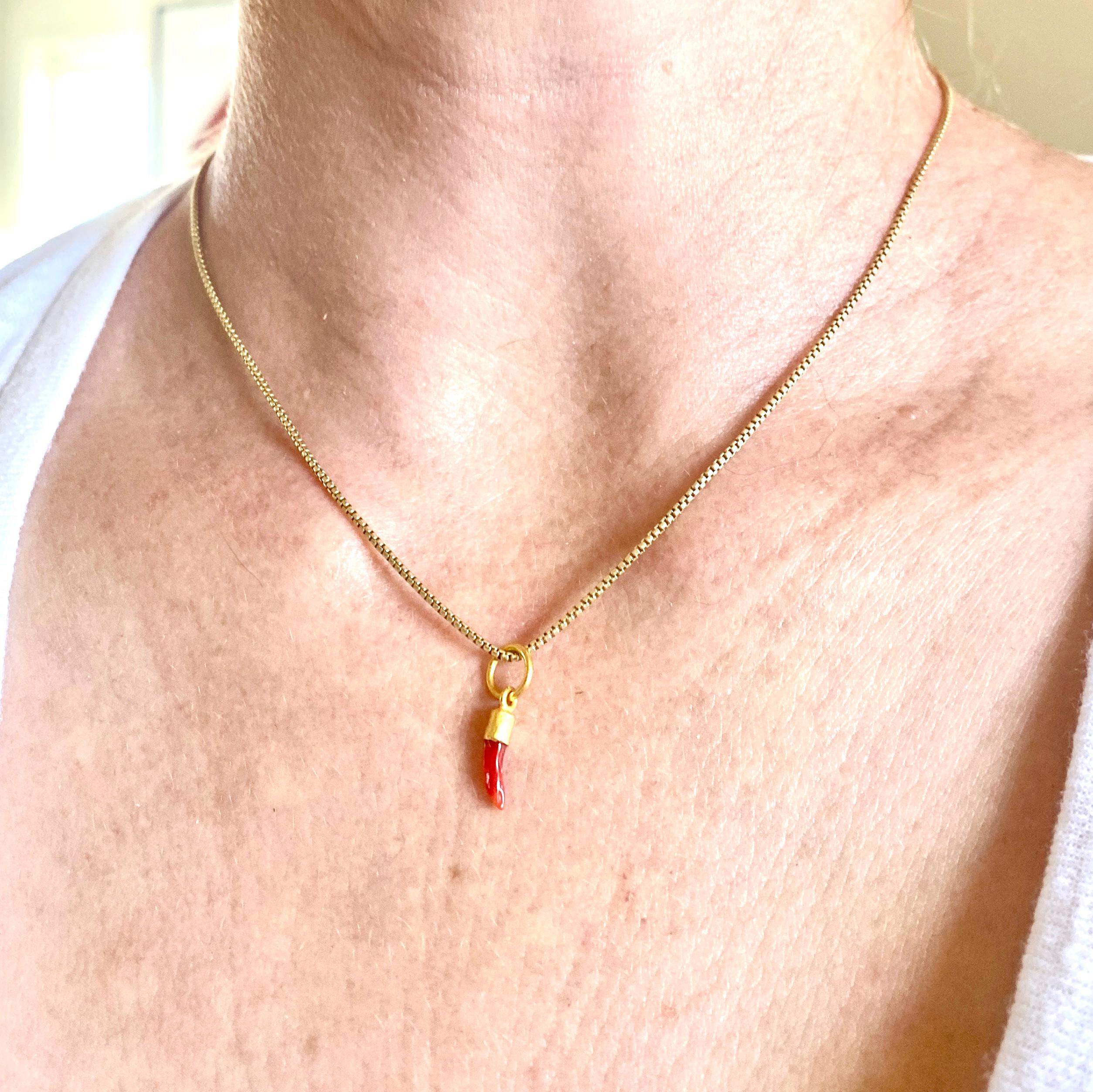 red coral charm