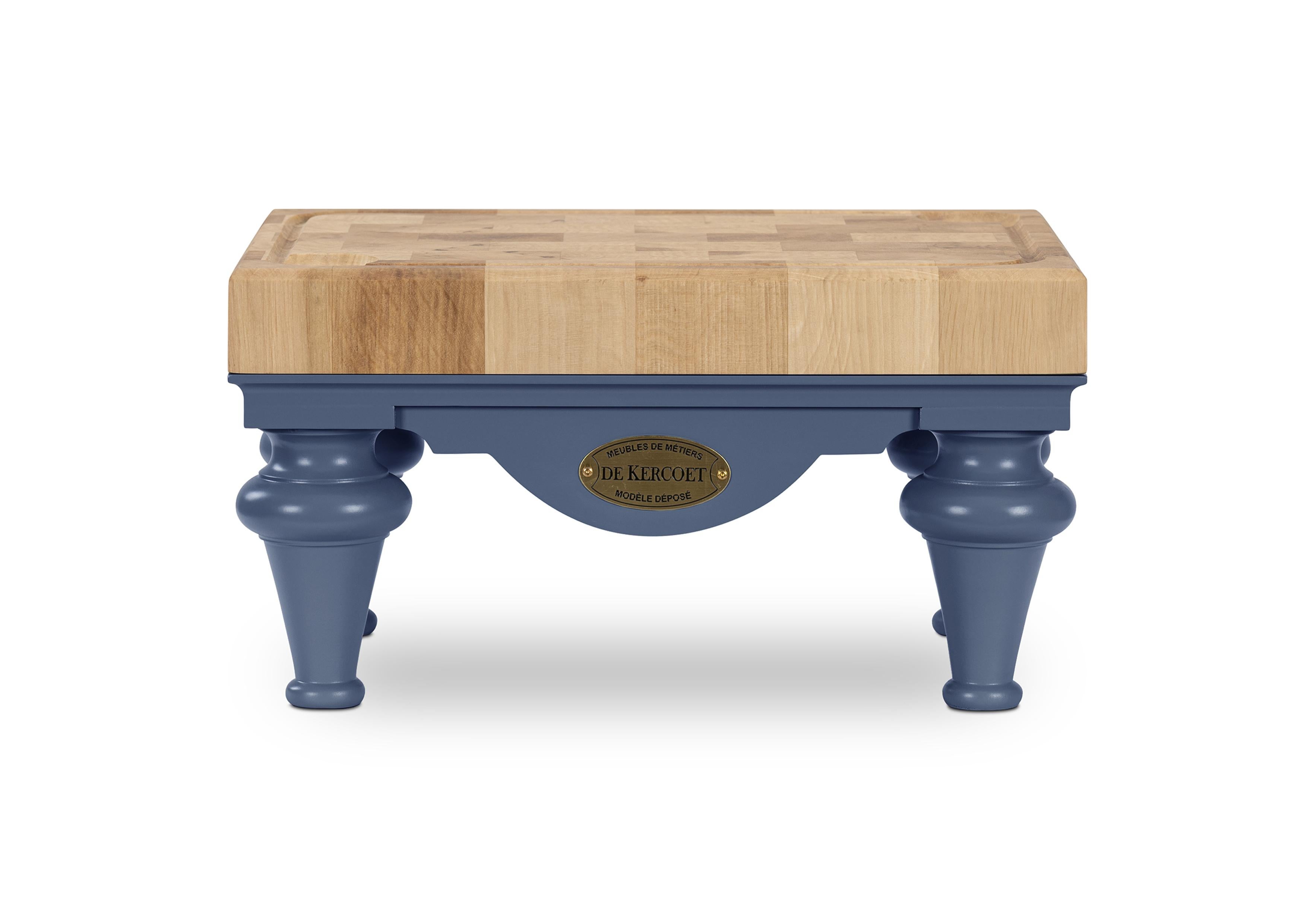 Mini Butcher Block for Tabletop Service removable end grain board by De Kercoet For Sale 2