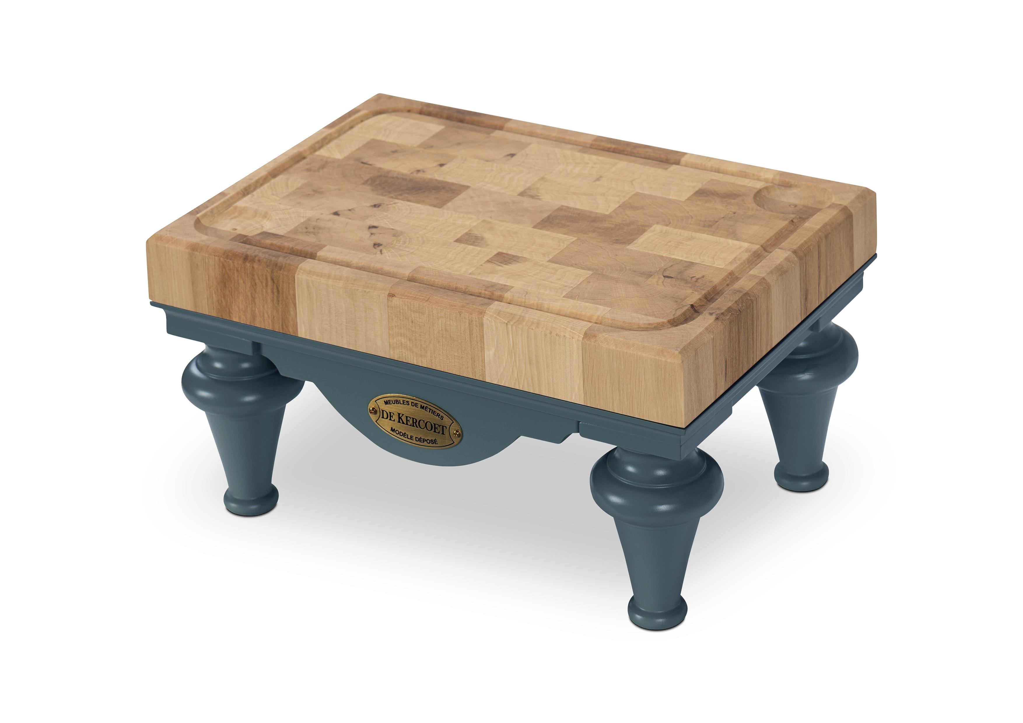 Mini Butcher Block for Tabletop Service removable end grain board by De Kercoet For Sale 4