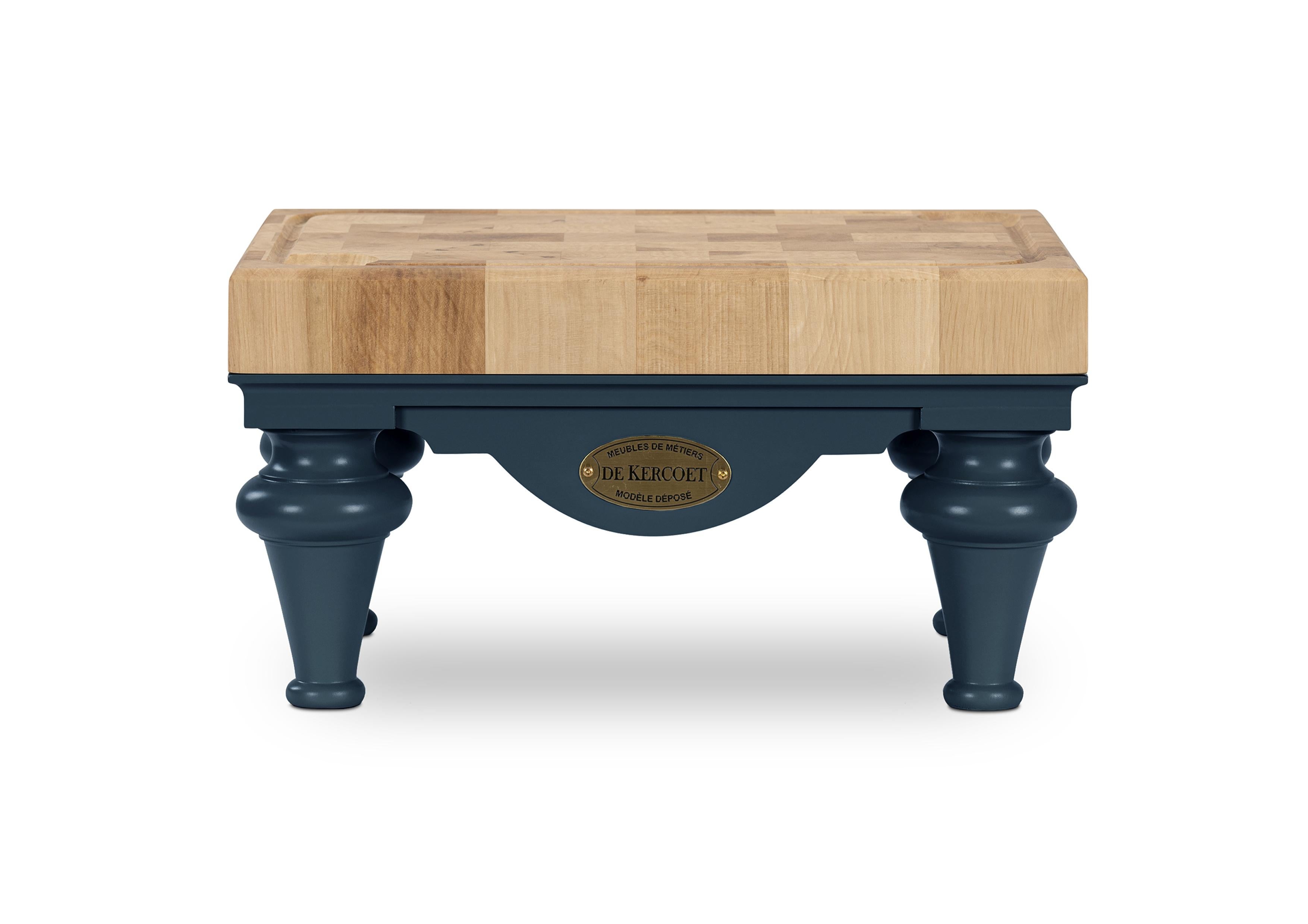 Hand-Crafted Mini Butcher Block for Tabletop Service removable end grain board by De Kercoet For Sale
