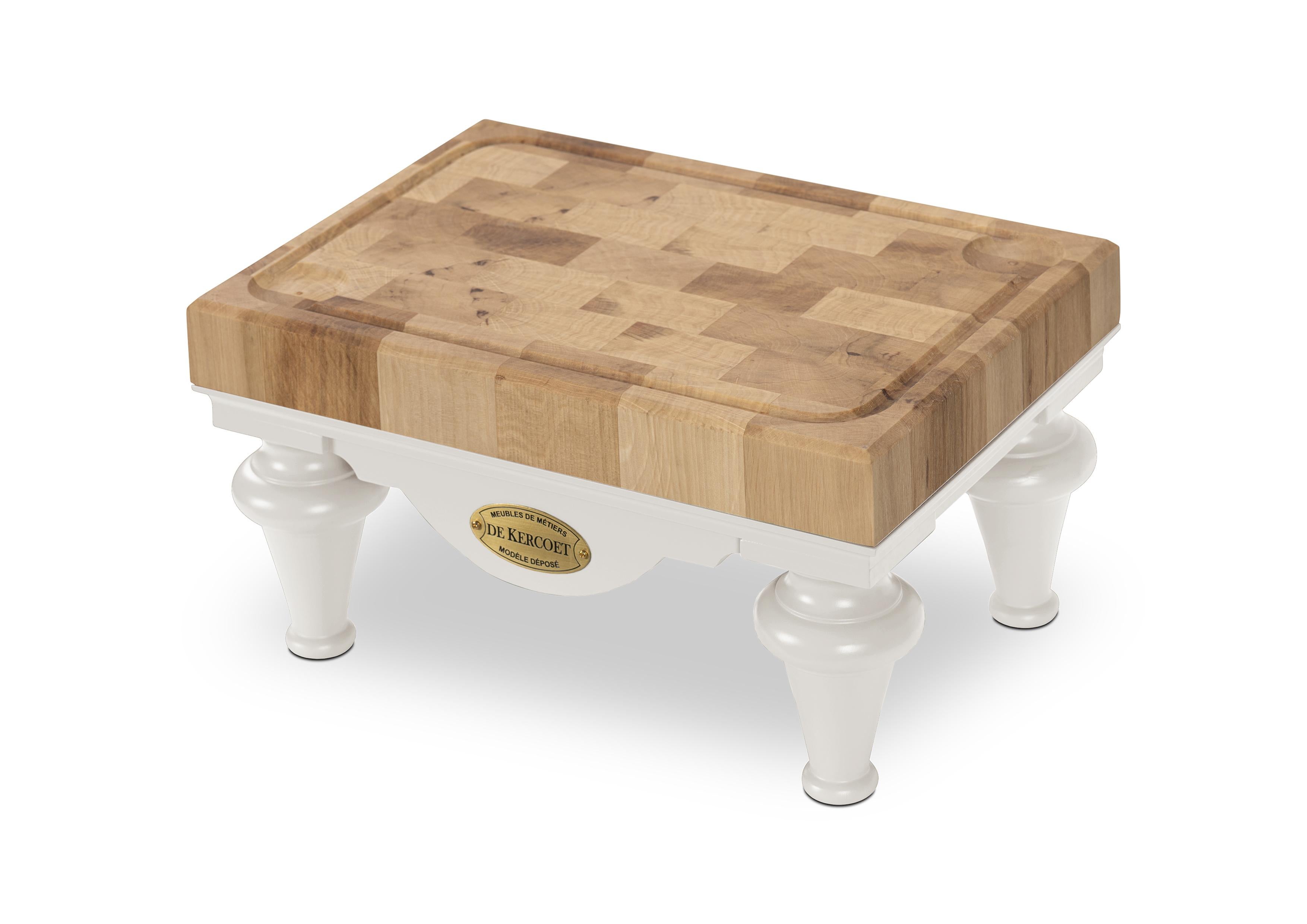 Mini Butcher Block for Tabletop Service removable end grain board by De Kercoet In New Condition For Sale In PARIS, FR