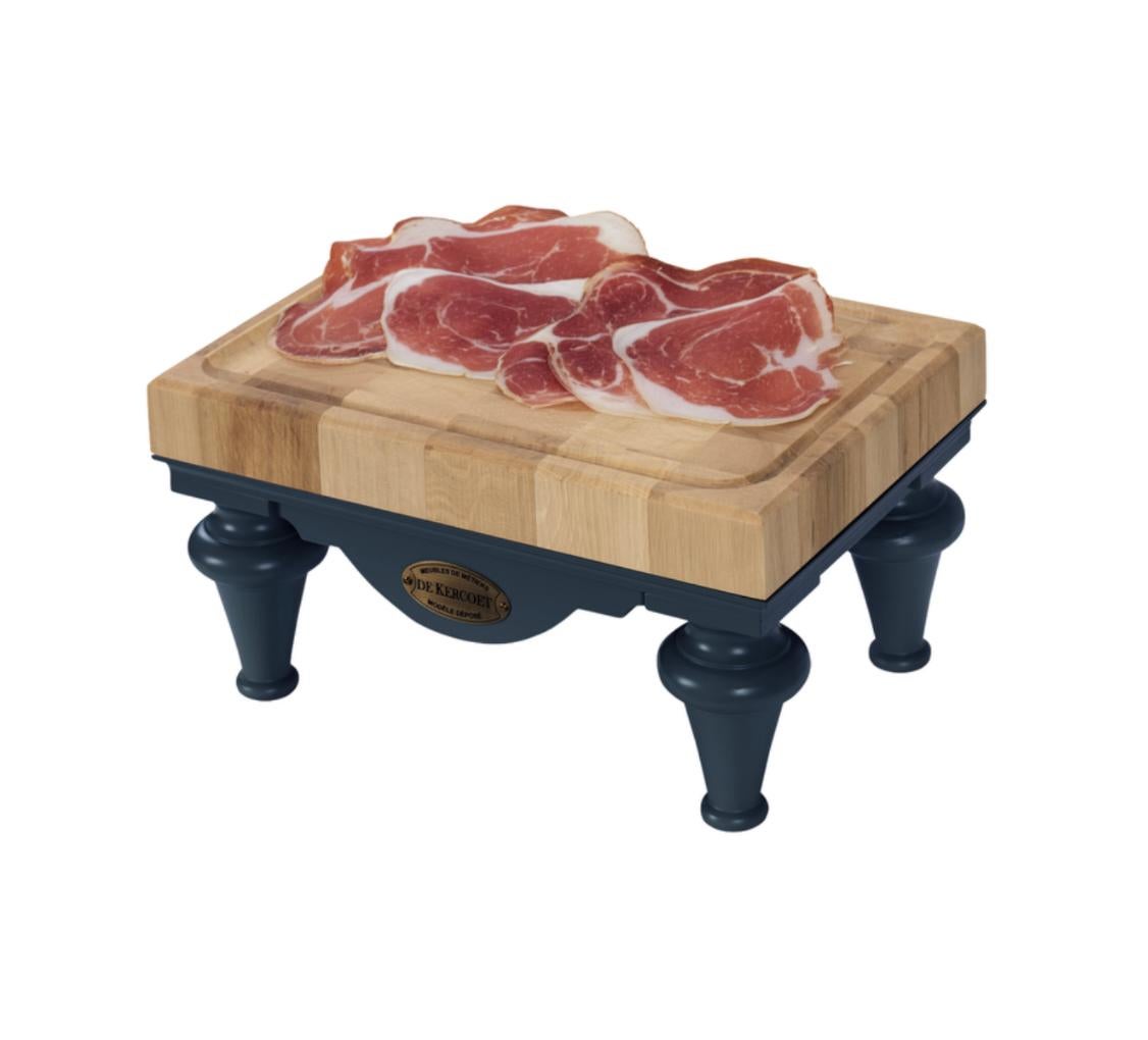 Contemporary Mini Butcher Block for Tabletop Service removable end grain board by De Kercoet For Sale