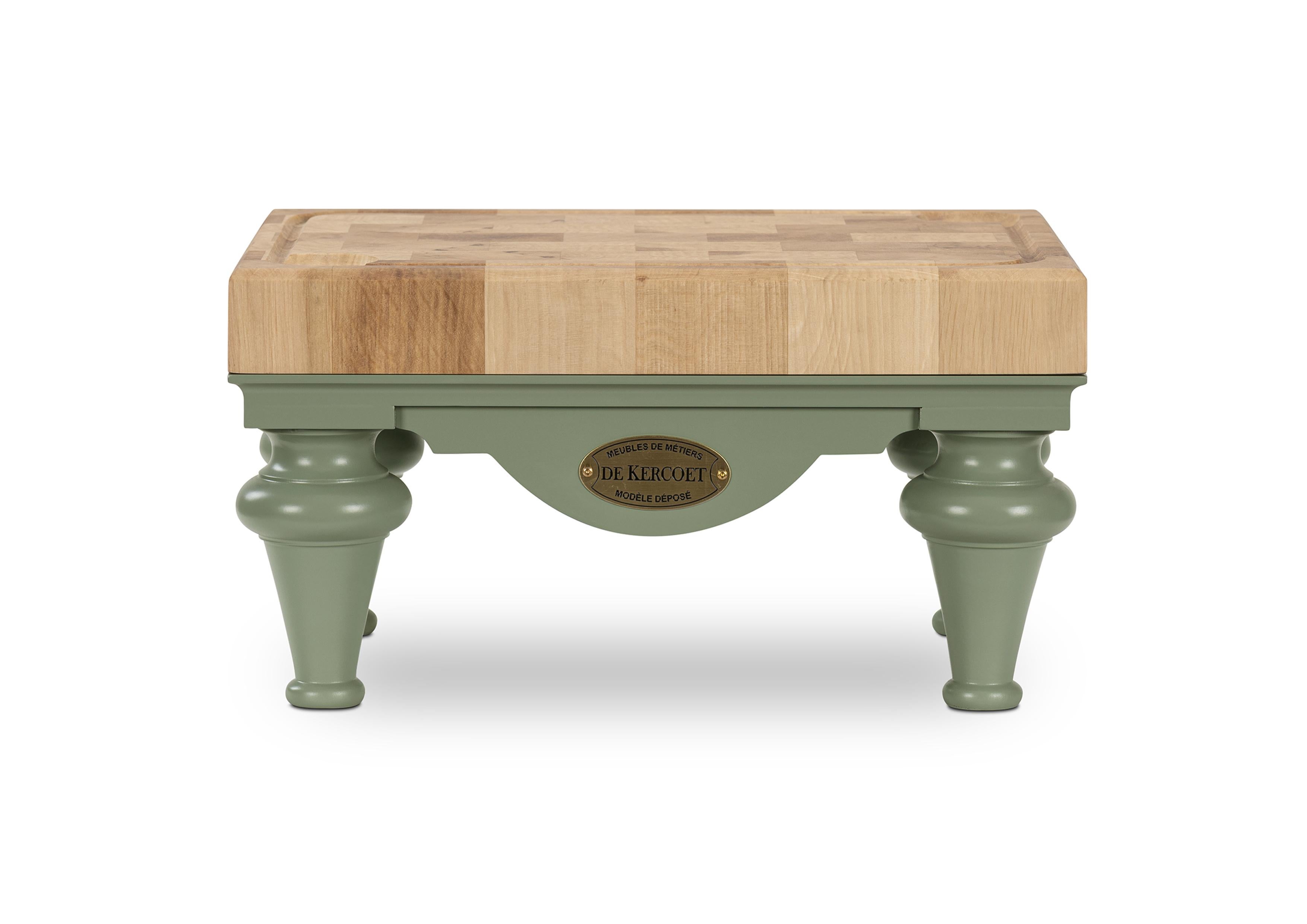 Beech Mini Butcher Block for Tabletop Service removable end grain board by De Kercoet For Sale