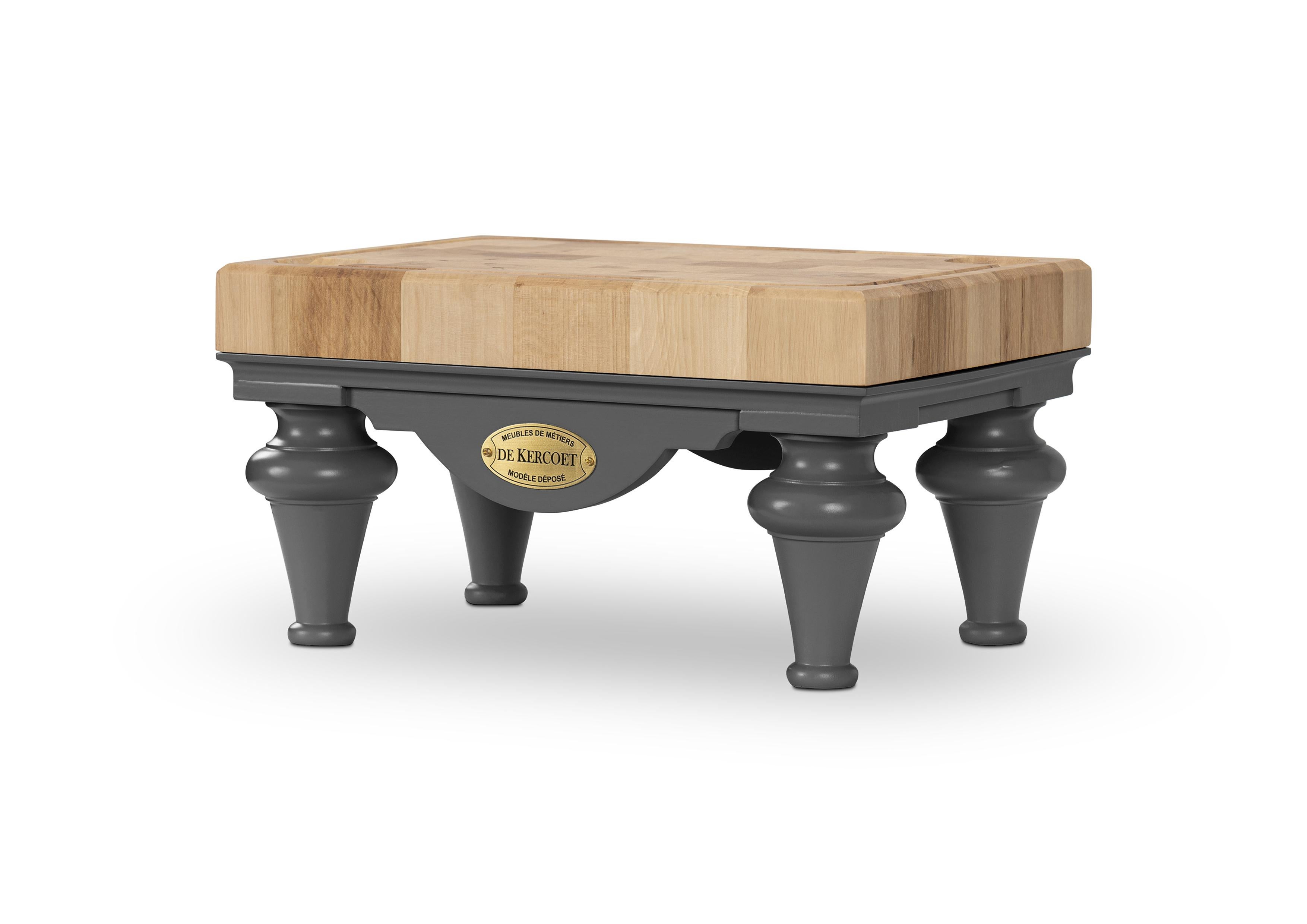 Mini Butcher Block for Tabletop Service removable end grain board by De Kercoet For Sale 1