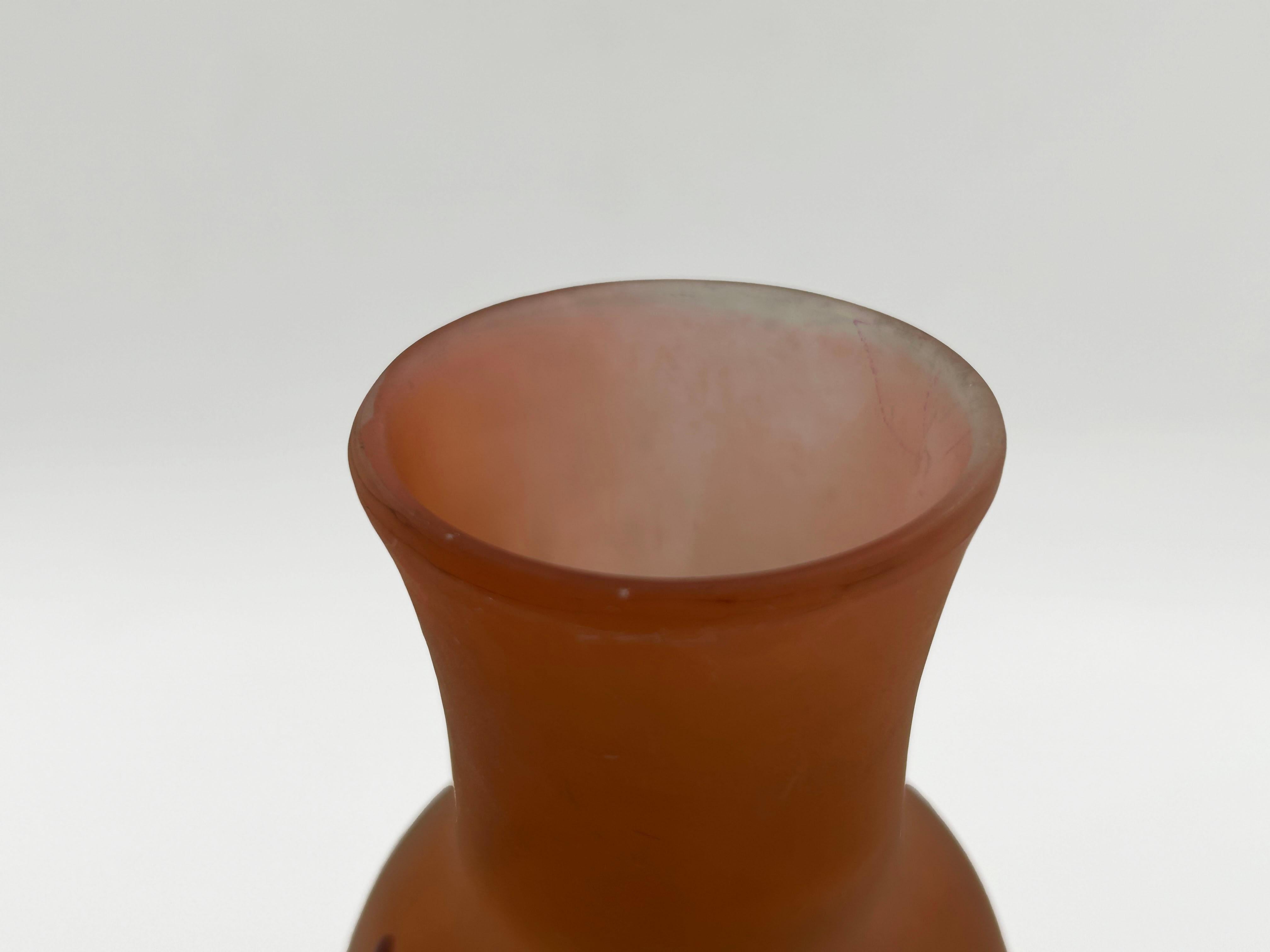 Art Nouveau Mini cameo vase by Emile Galle For Sale