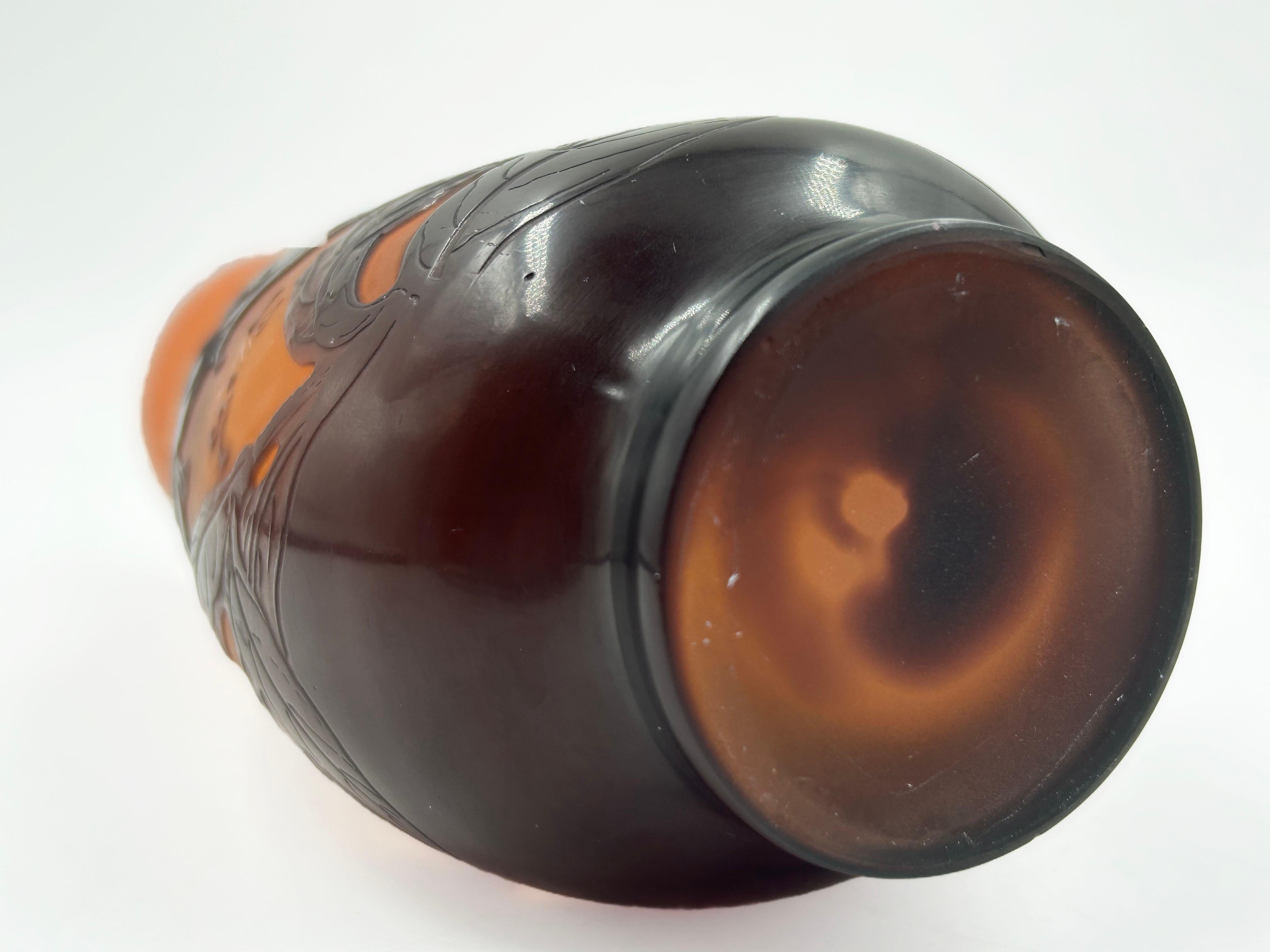 Hand-Carved Mini cameo vase by Emile Galle For Sale