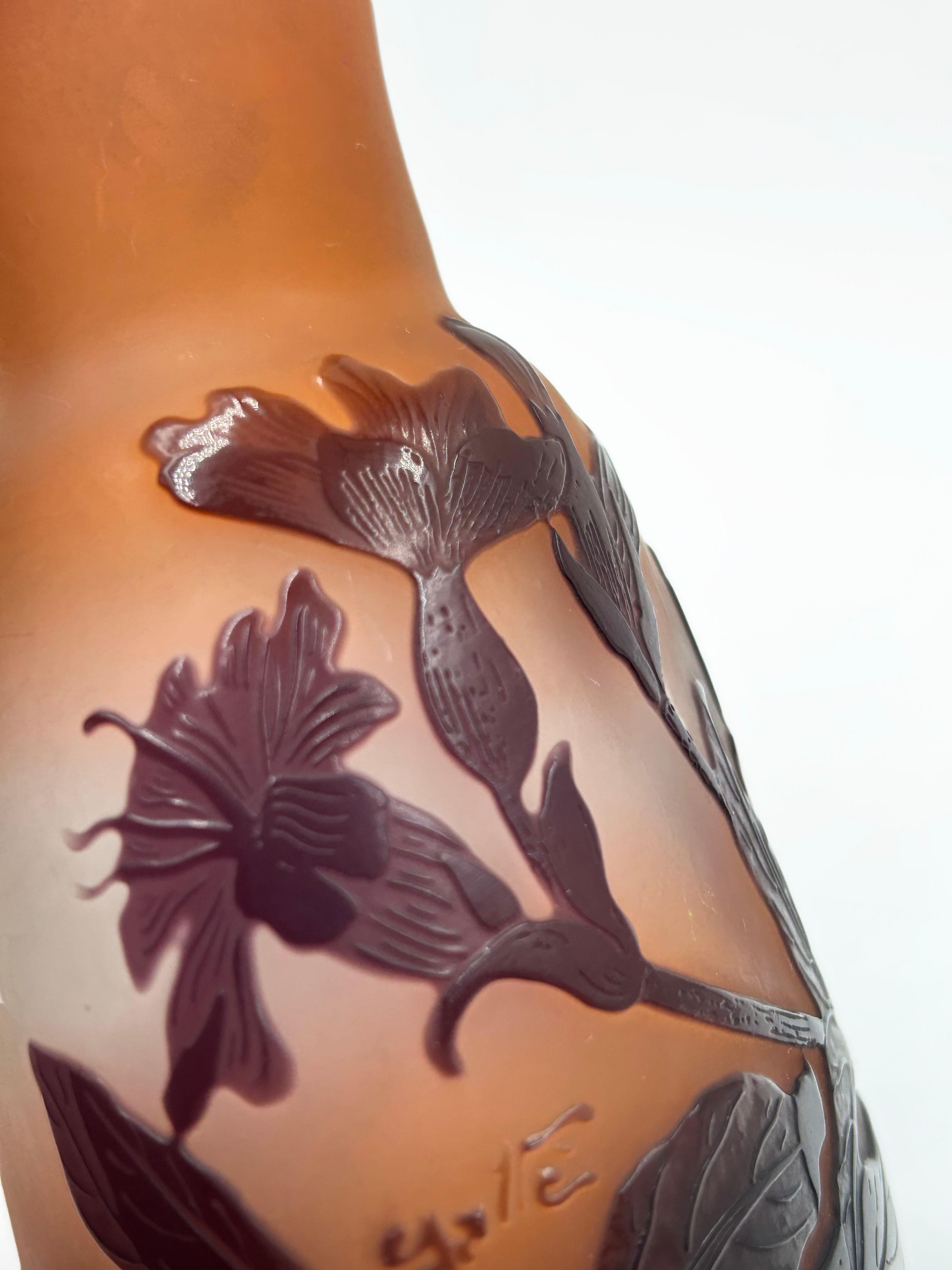 20th Century Mini cameo vase by Emile Galle For Sale