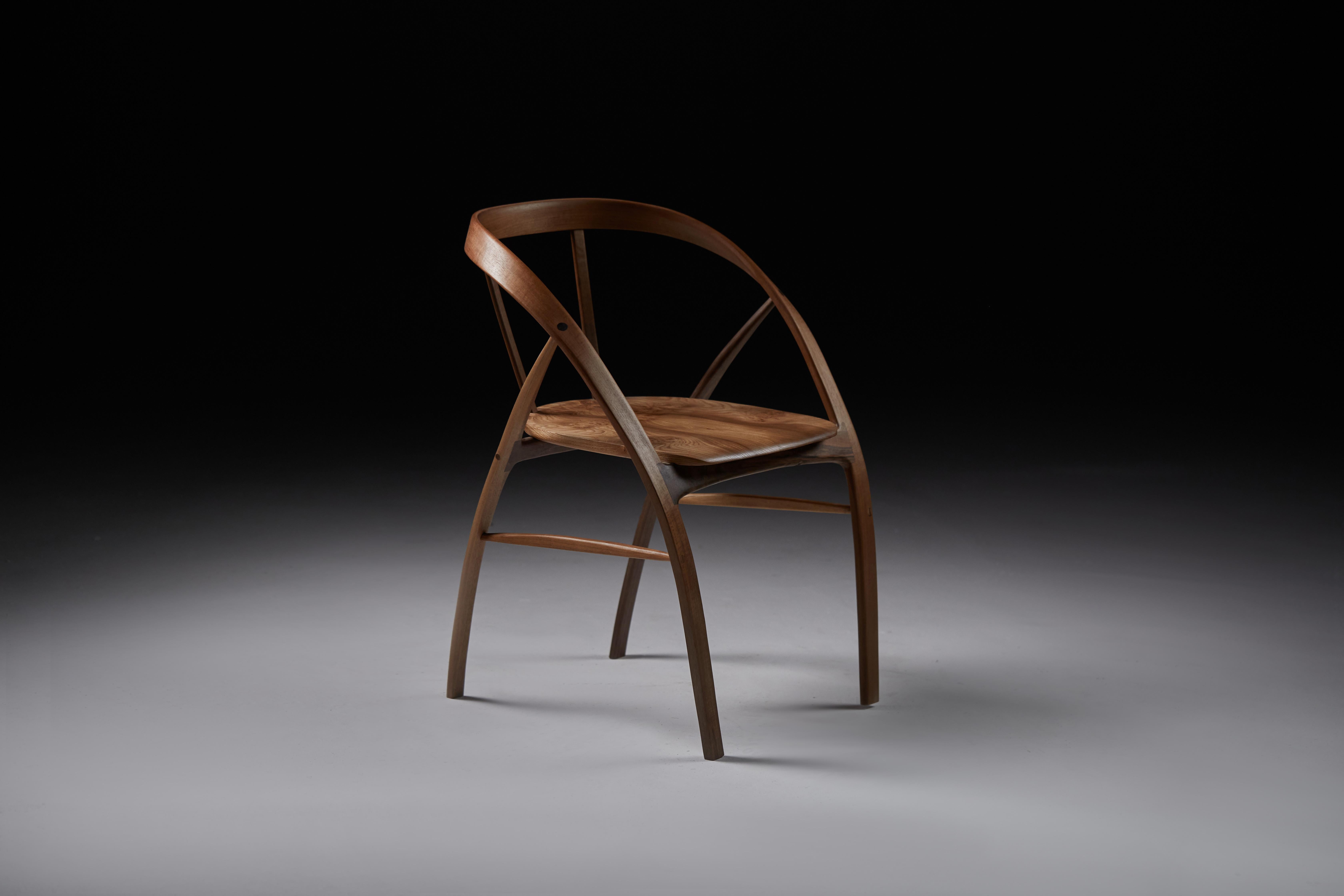Contemporary Bentwood Slim Carol Dining Chair by Jonathan Field For Sale